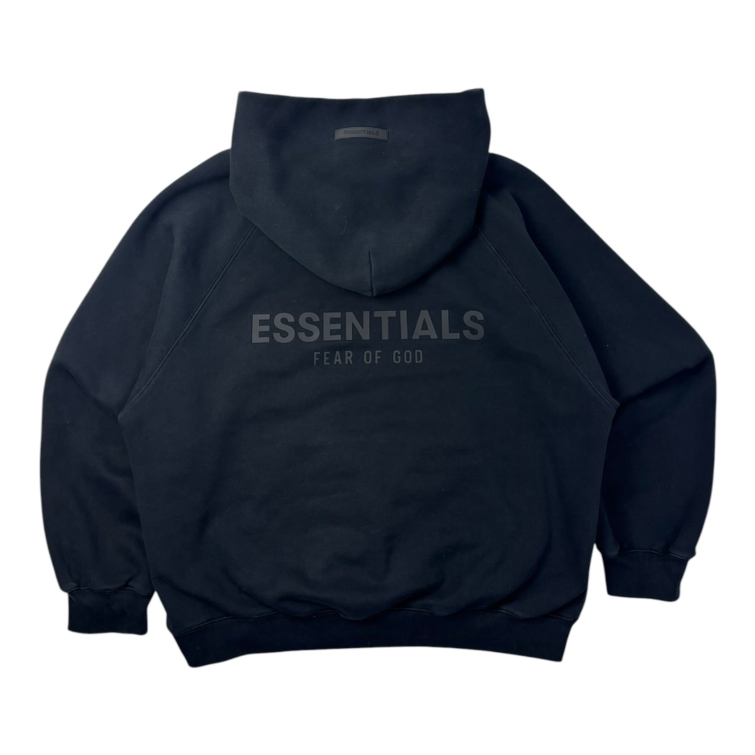 トップス FEAR OF GOD ESSENTIALS Hoodie Black M Essentials Fear of God Jet Black Hoodie SS23 – Genuine Design