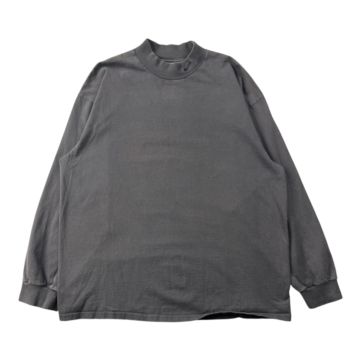 Vintage Nike Mockneck Long Sleeve Tee Charcoal