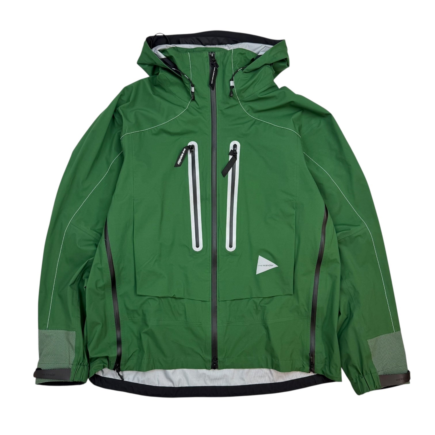 And Wander Pertex Shield Rain Jacket Green