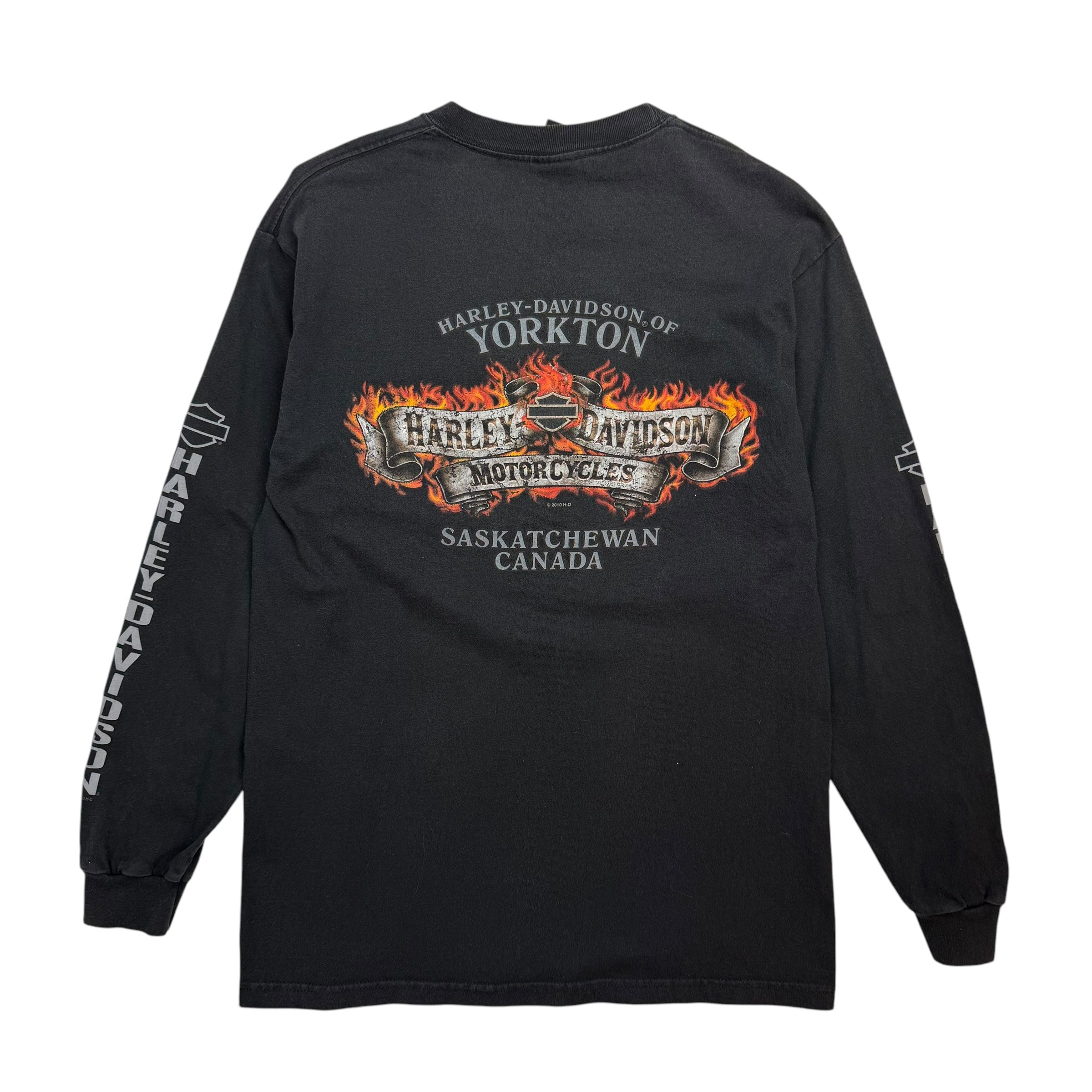 Vintage Harley Davidson Of Yorkton L/S Tee Black