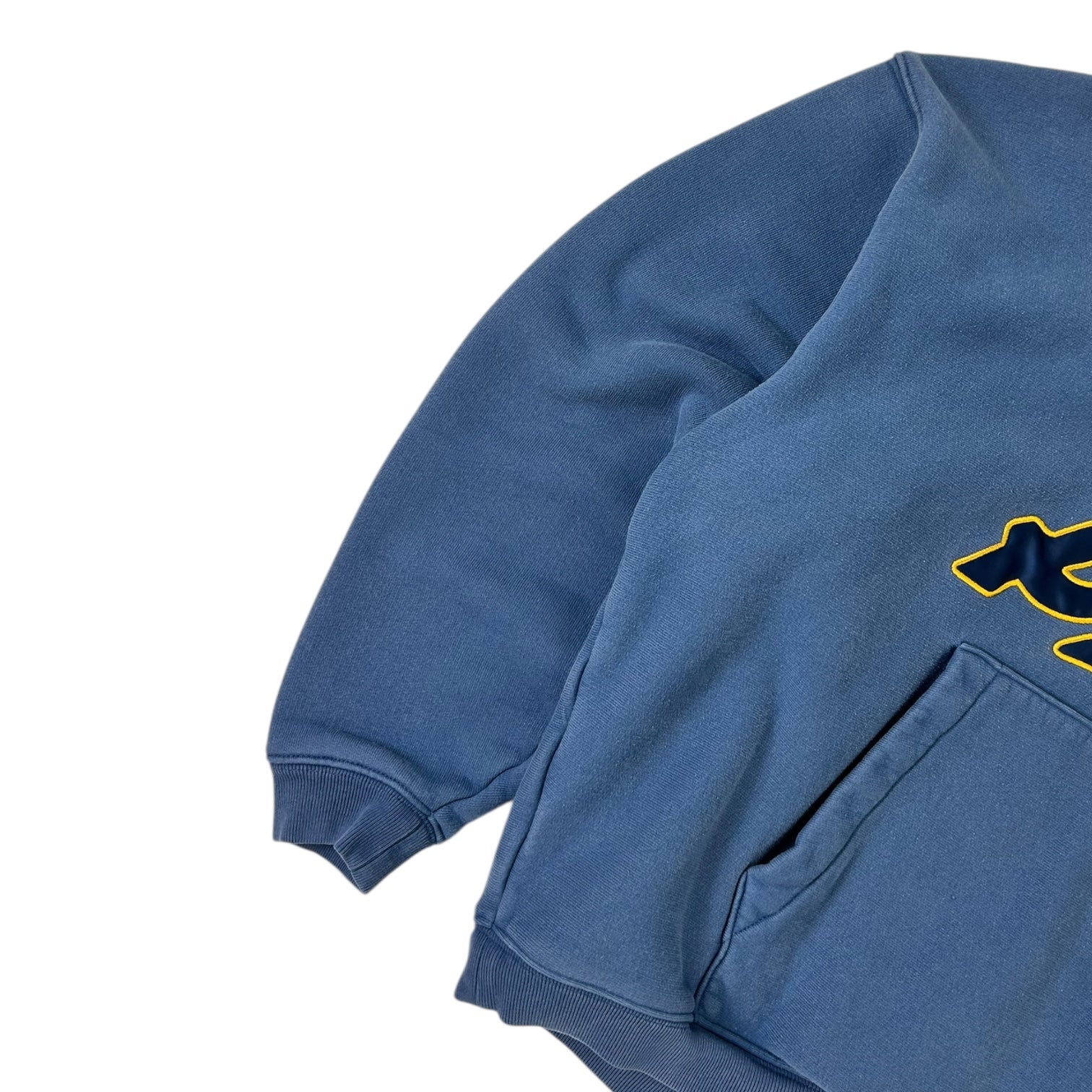 Stussy Satin Patch Oversized Hoodie Blue