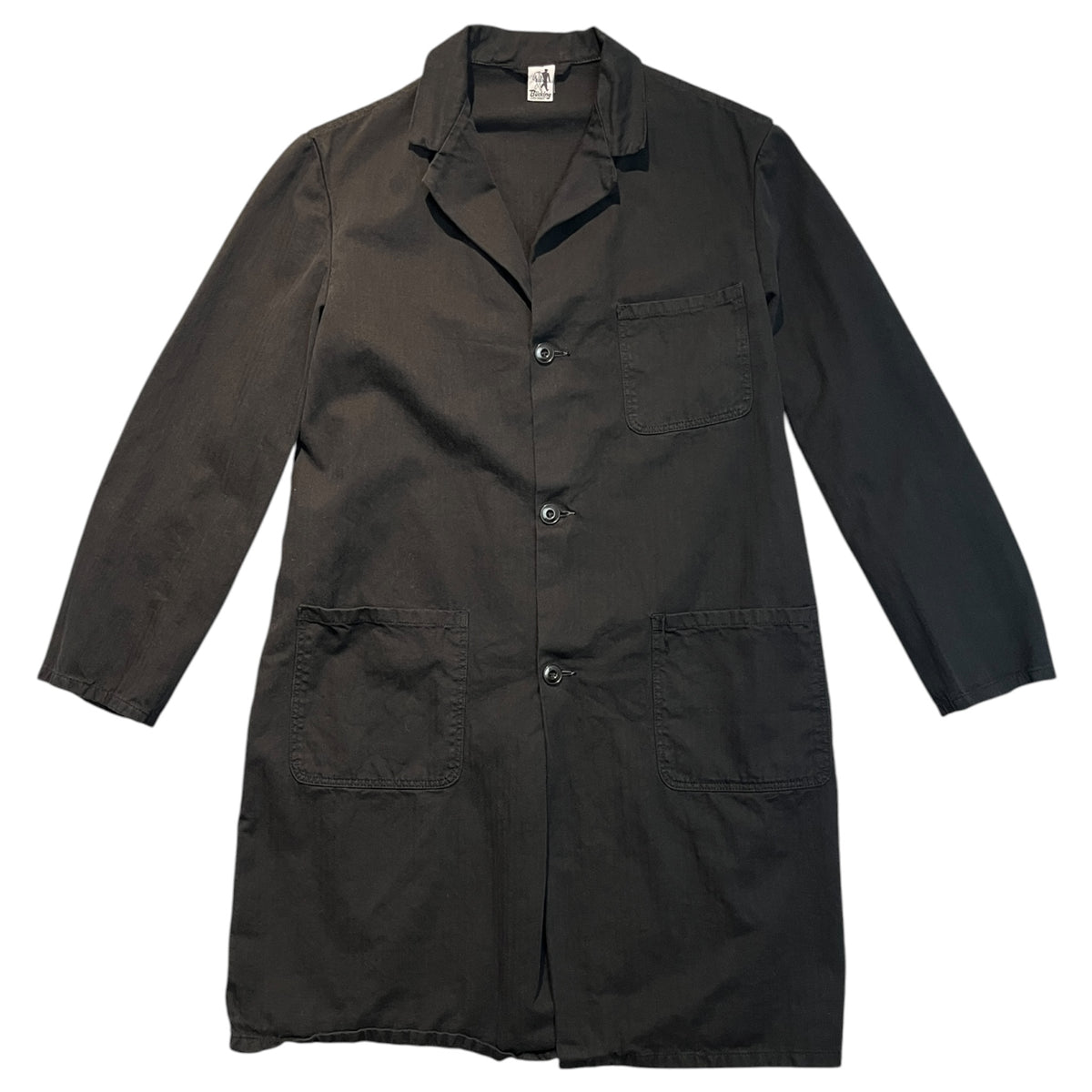 Vintage Bücking Dreinaht Black Workwear Shop Coat Jacket