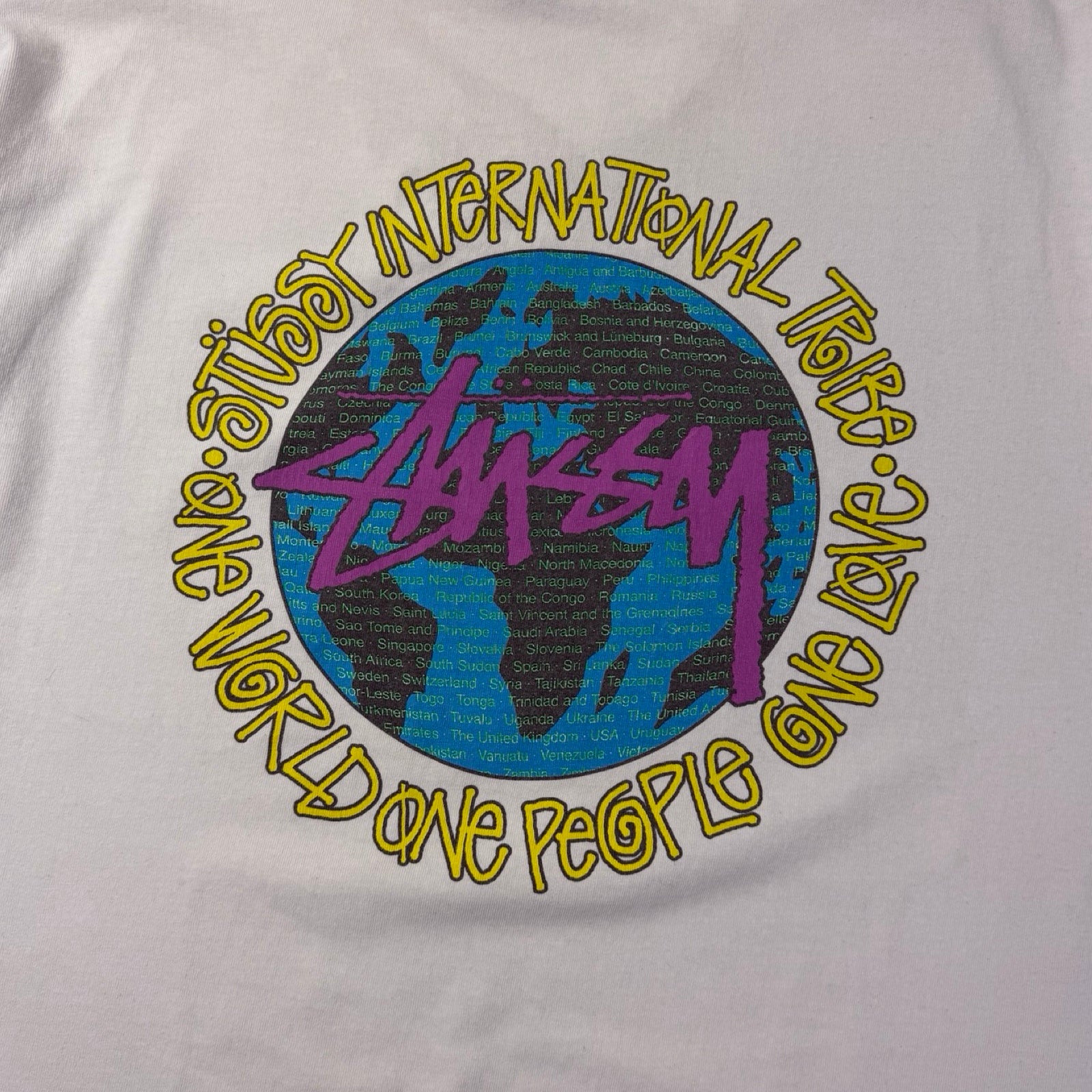 Stussy One World T-Shirt White