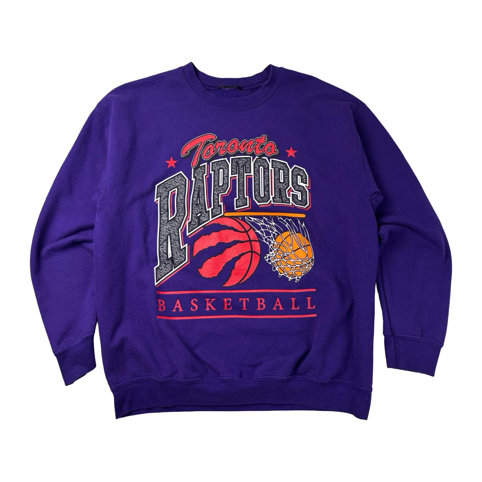 Vintage NBA Toronto Raptors Basketball Crewneck Purple