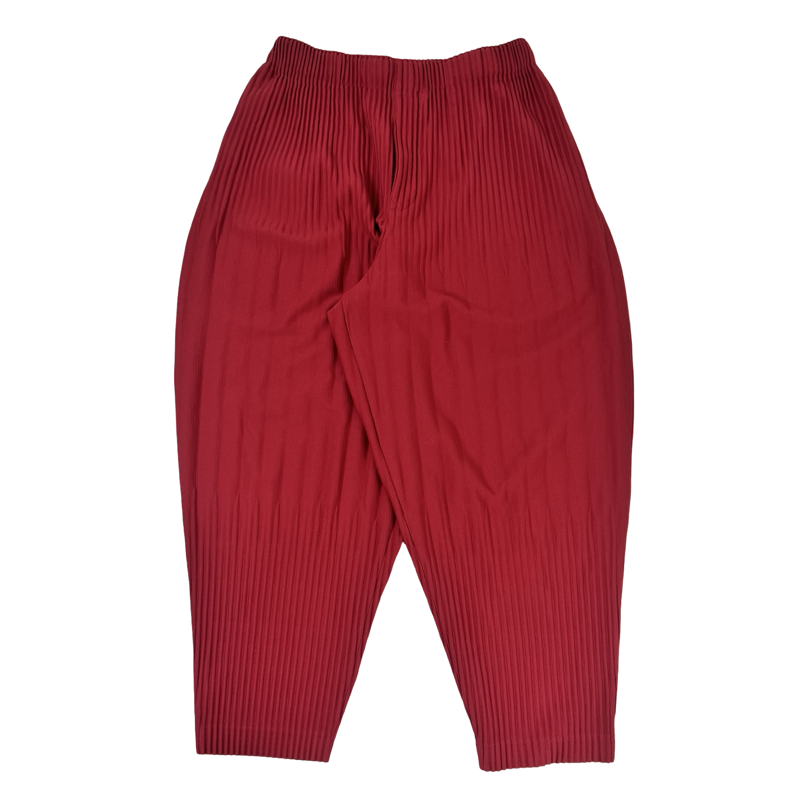 Homme Plissé Issey Miyake Monthly Color Pleated Trousers Plum Red