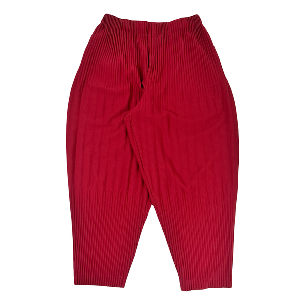 Homme Plissé Issey Miyake Monthly Color Pleated Trousers Plum Red