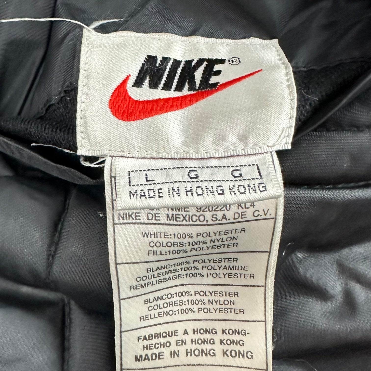 Vintage Nike Reversible Bomber Jacket Black