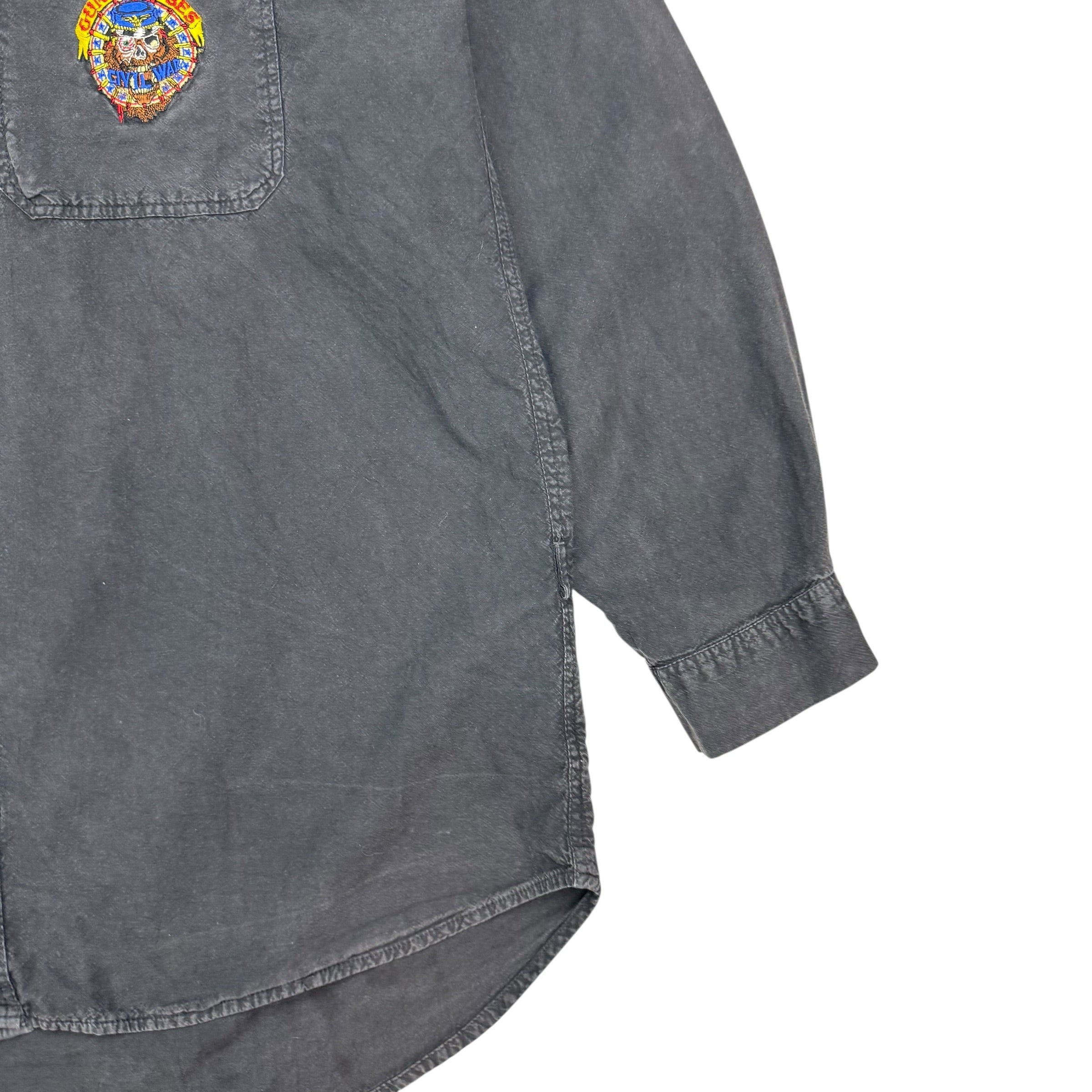 1991 Guns N Roses Civil War Button Up Shirt Black