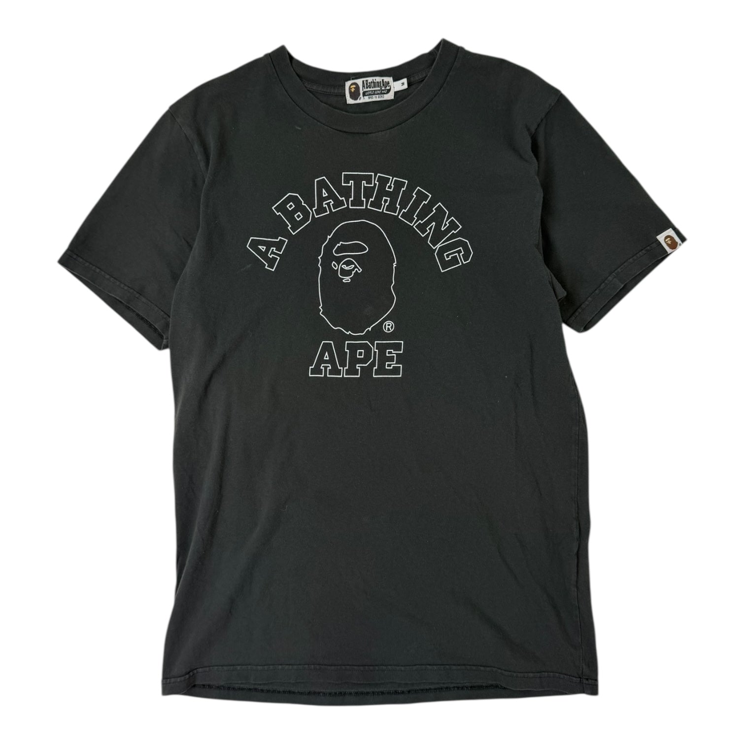 A Bathing Ape College Outline T-Shirt Black