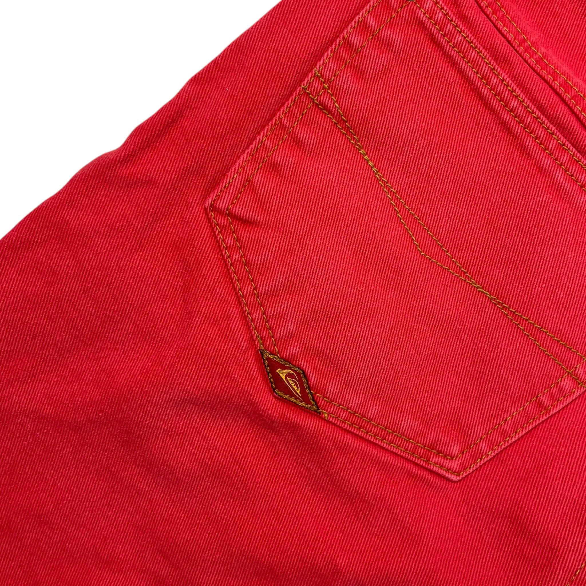 Vintage Quiksilver QSD Red Denim Shorts