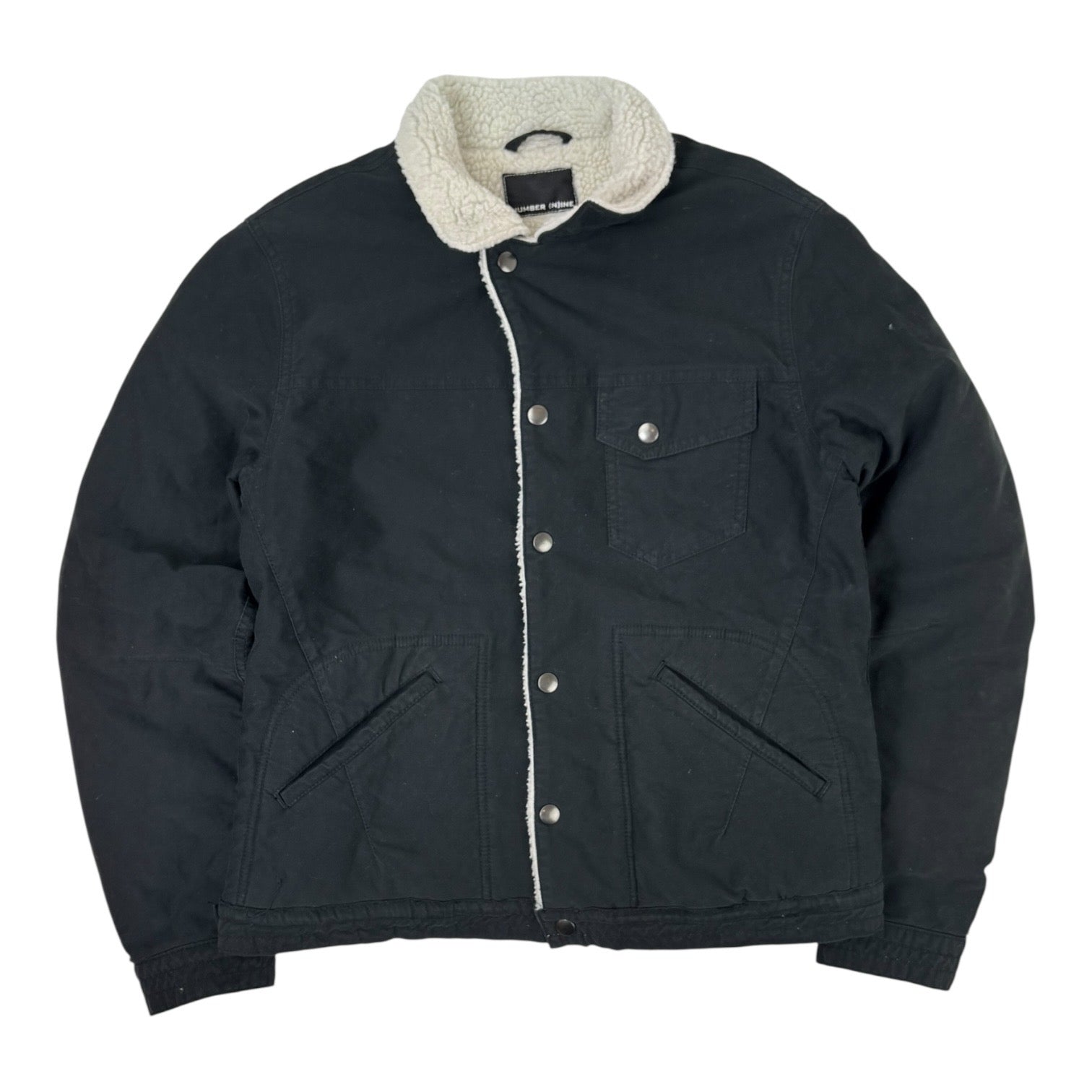 Vintage Number (N)ine Military Boa Jacket Black