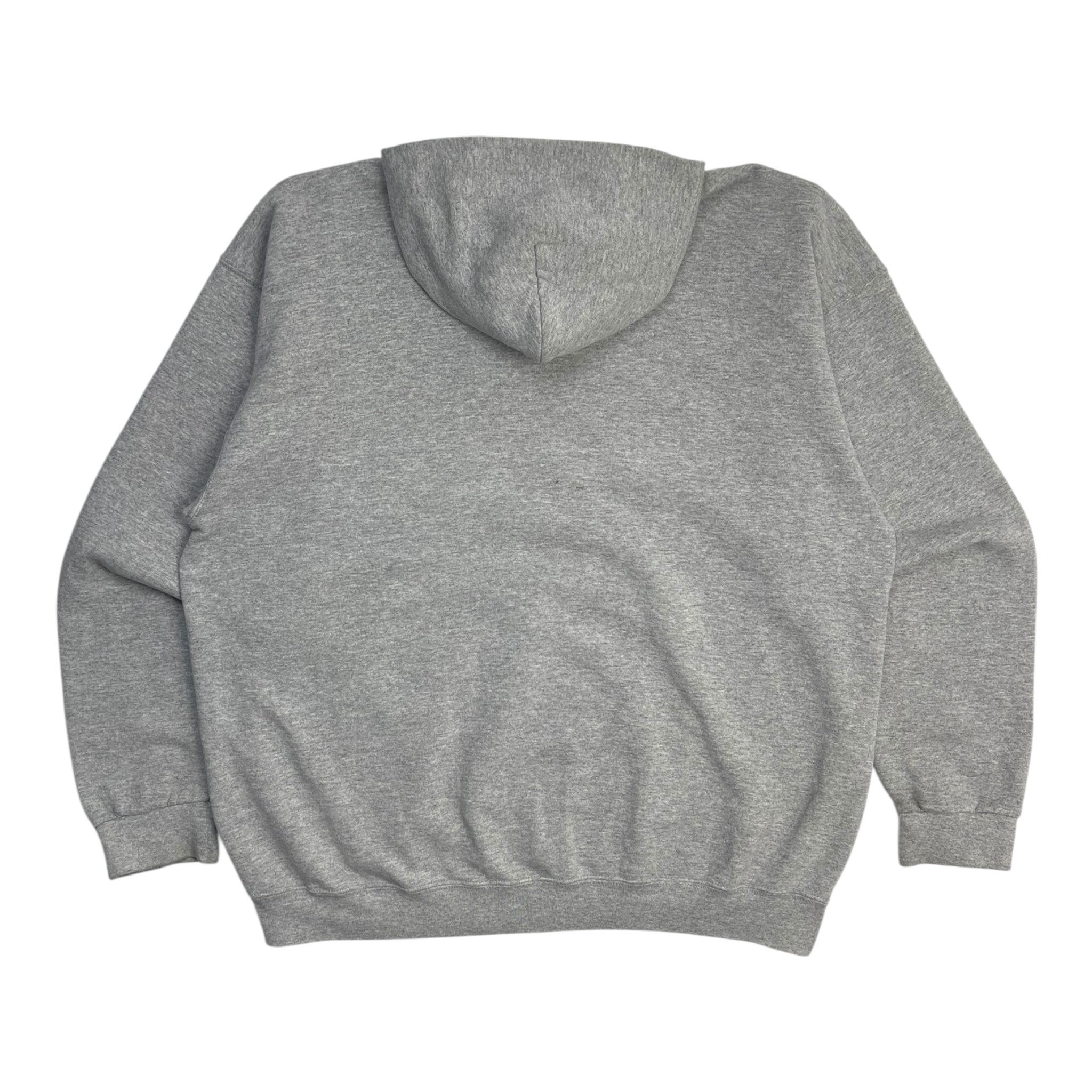 Vintage Nike Center Spellout Hooded Sweatshirt Grey