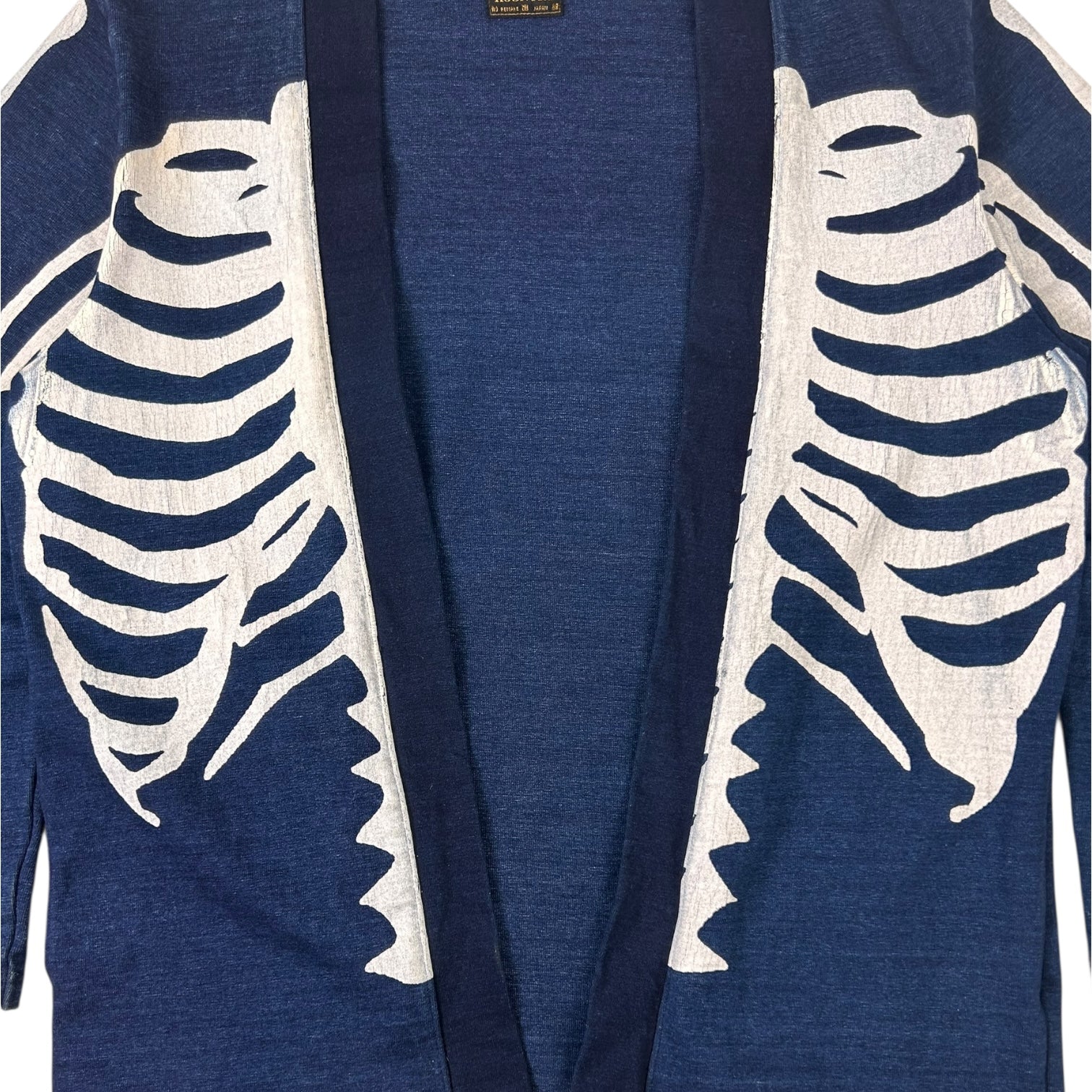 Kapital Skeleton Print Cardigan Blue