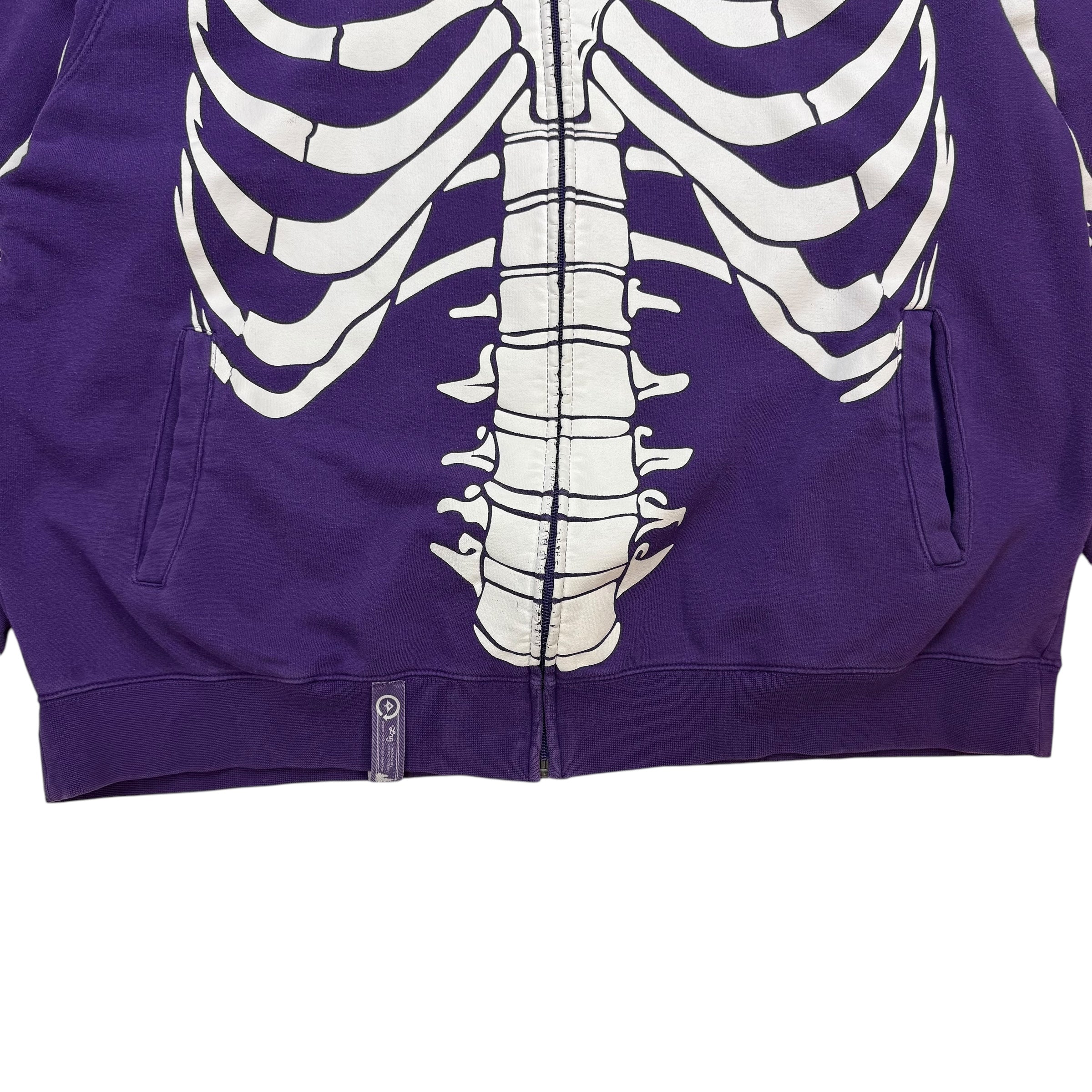 Vintage LRG Dead Serious Skull Full Zip Hoodie Purple