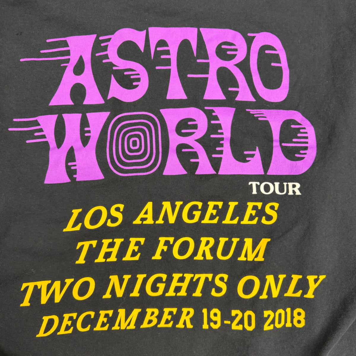 Travis Scott Astroworld Los Angeles Exclusive Long Sleeve Tee Black