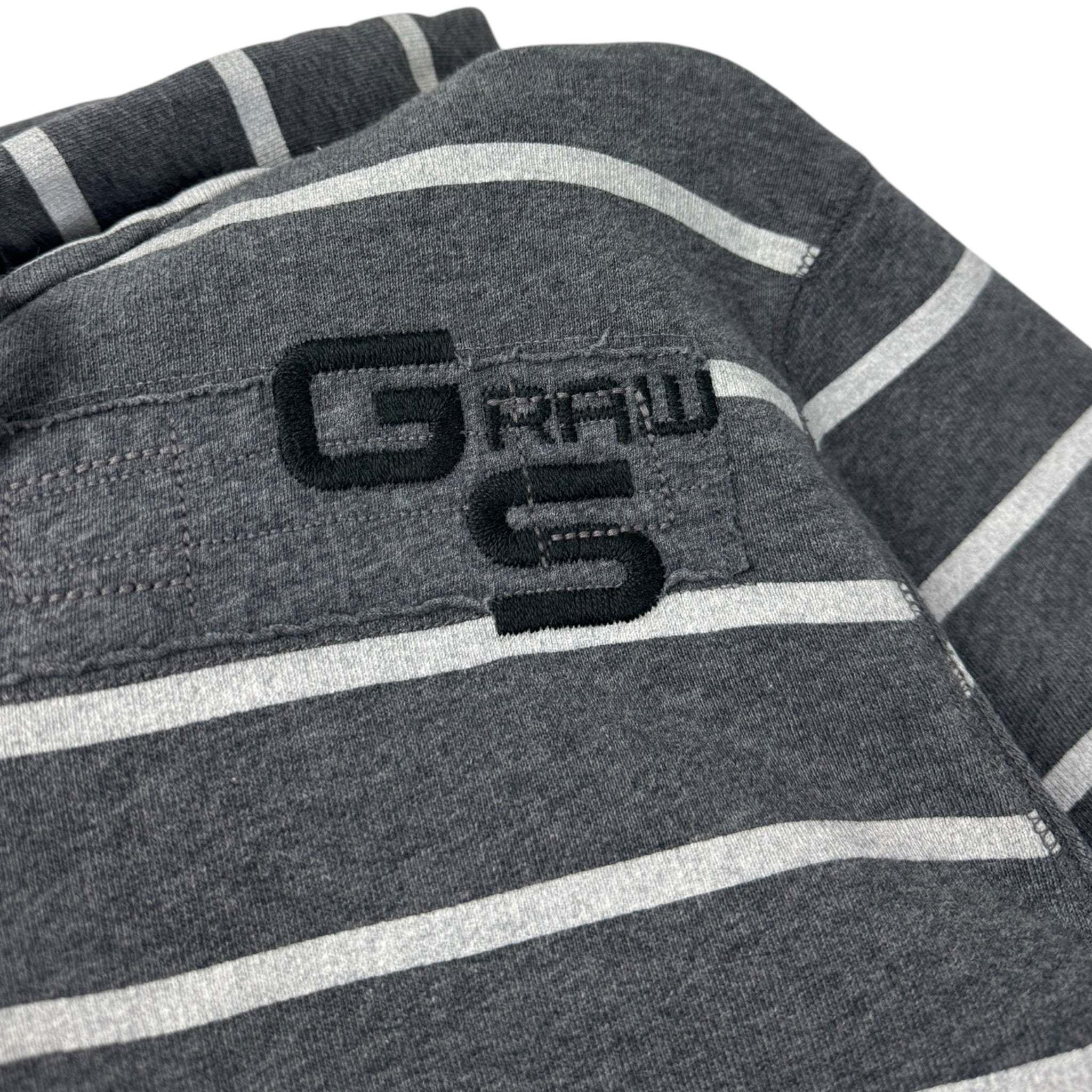 Vintage Y2K G-Star Striped Quarter Zip Hoodie