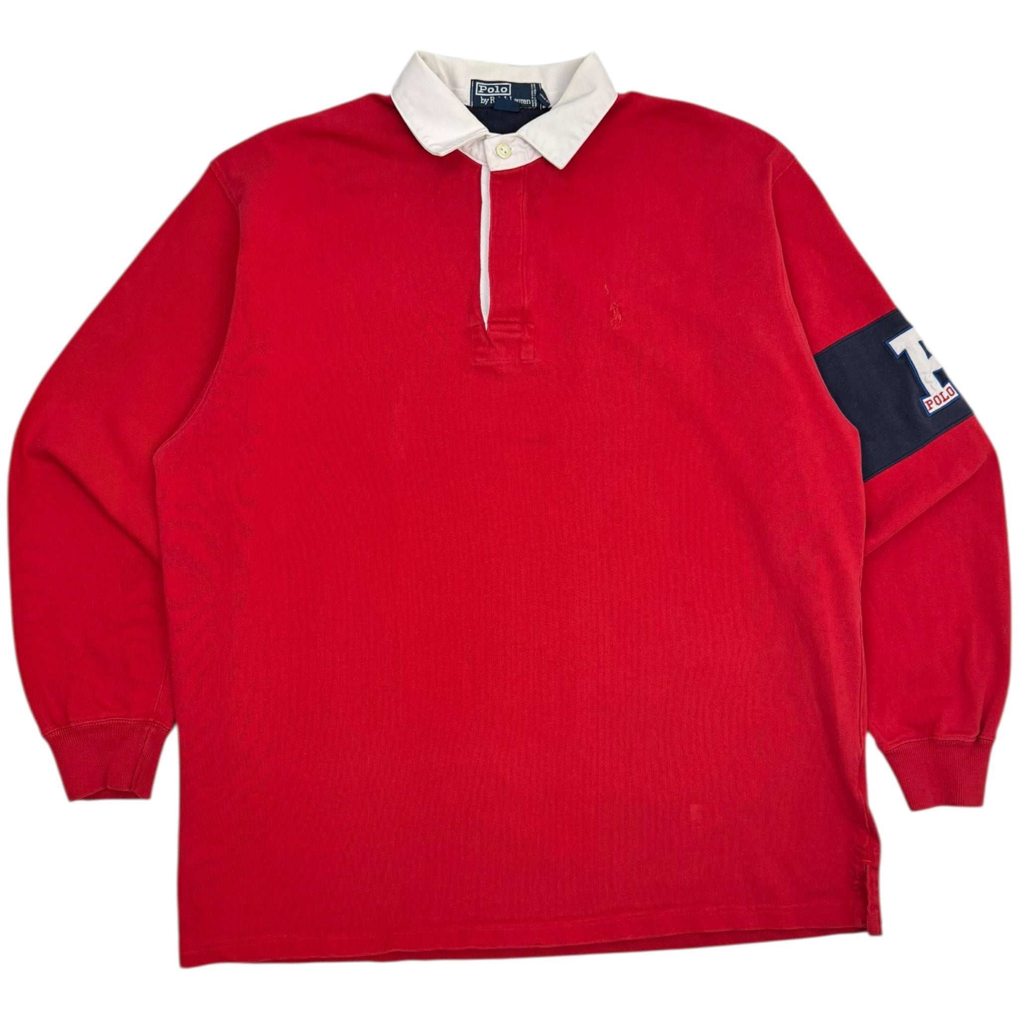 Vintage Polo Ralph Lauren Rugby Longsleeve Sweater Red