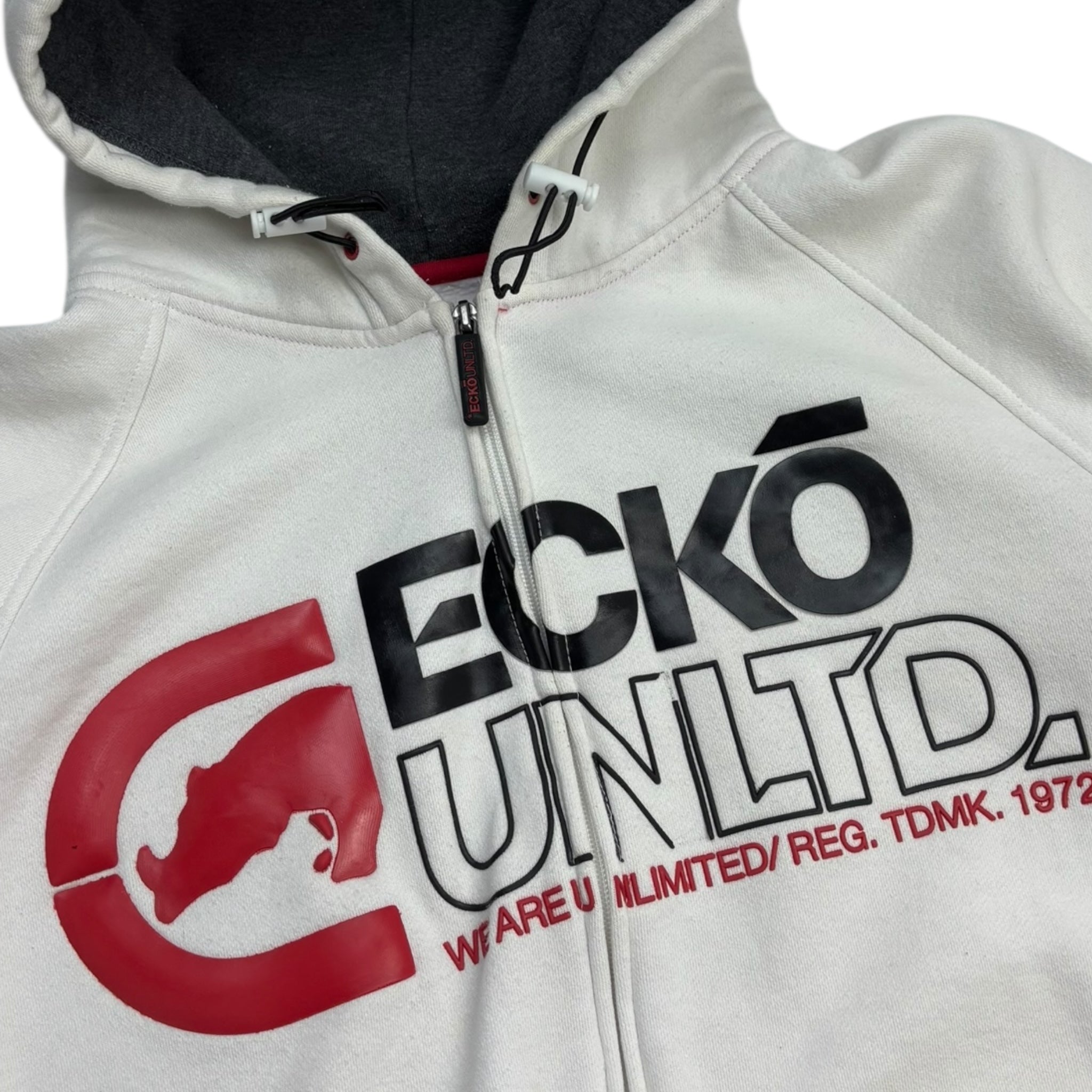 Vintage Y2K Ecko Unltd Zip Hoodie White