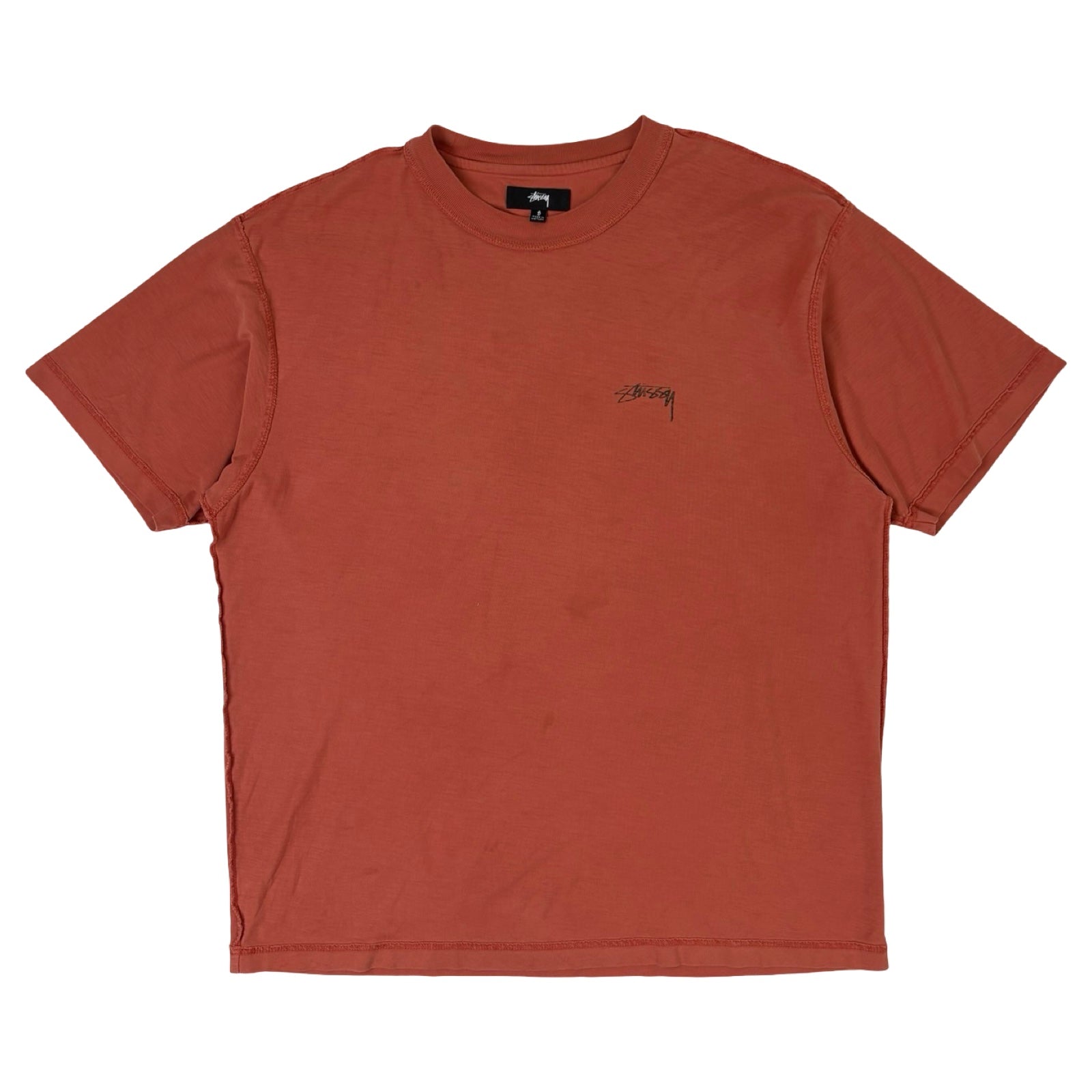 Stussy Pigment Dyed Inside Out Tee Orange