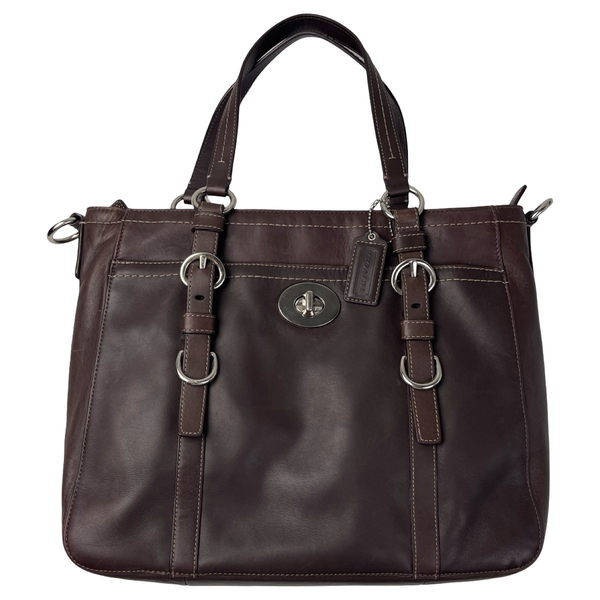 (W) Y2K Coach Chelsea Tote Bag Brown