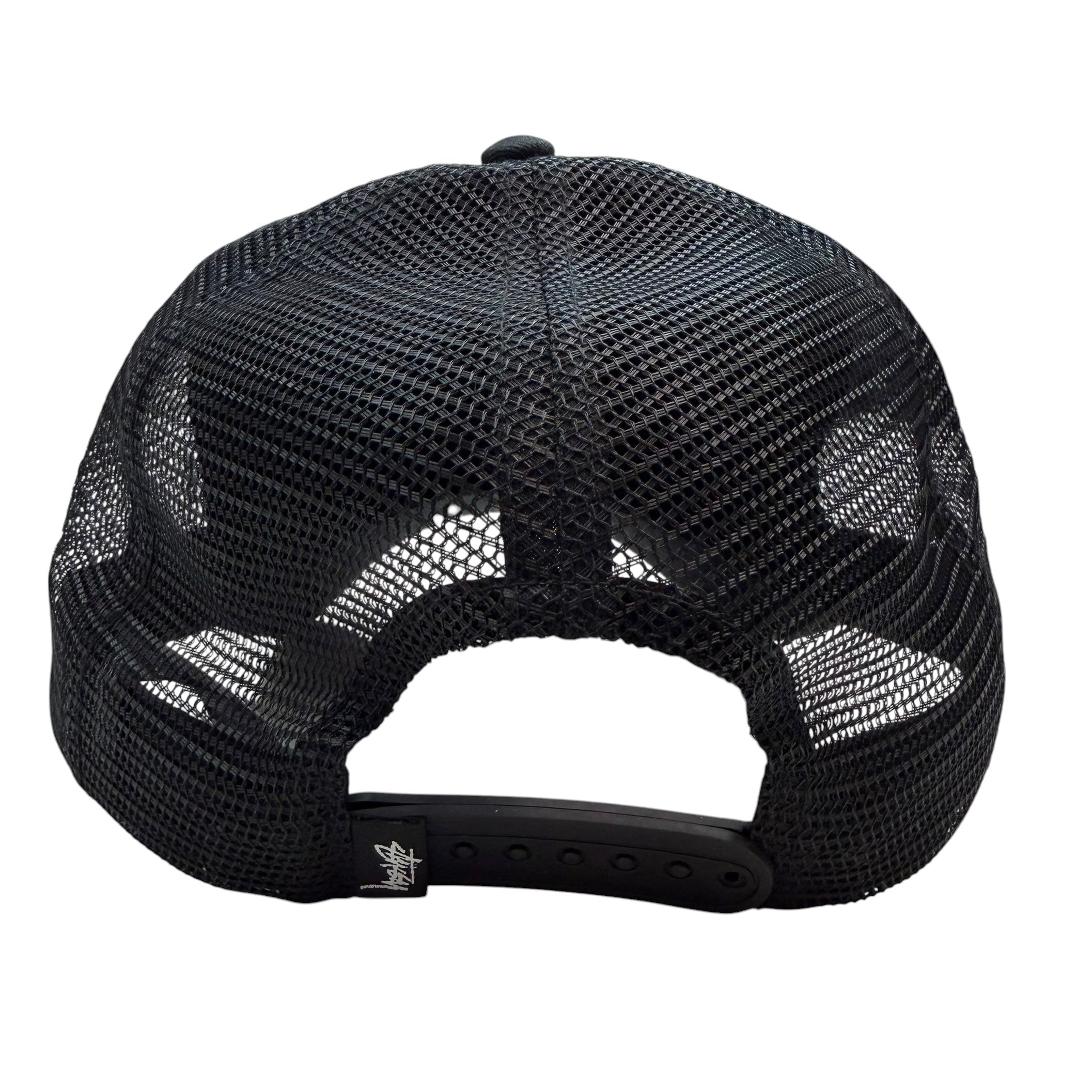 Stussy Waxed Cursive Trucker Black