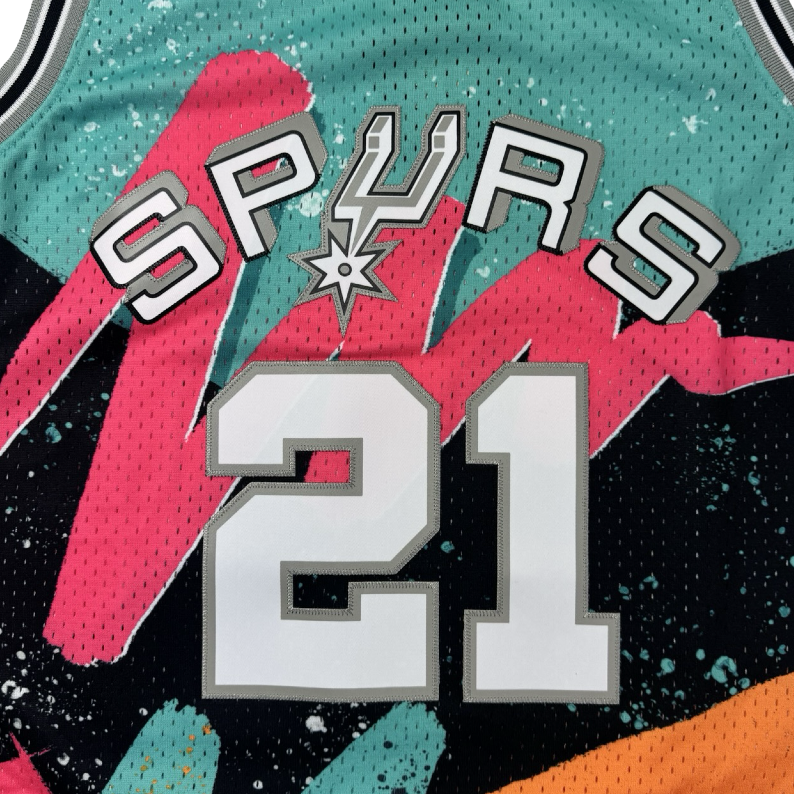Mitchell & Ness Tim Duncan San Antonio Spurs 1998 Hyper Hoops Jersey