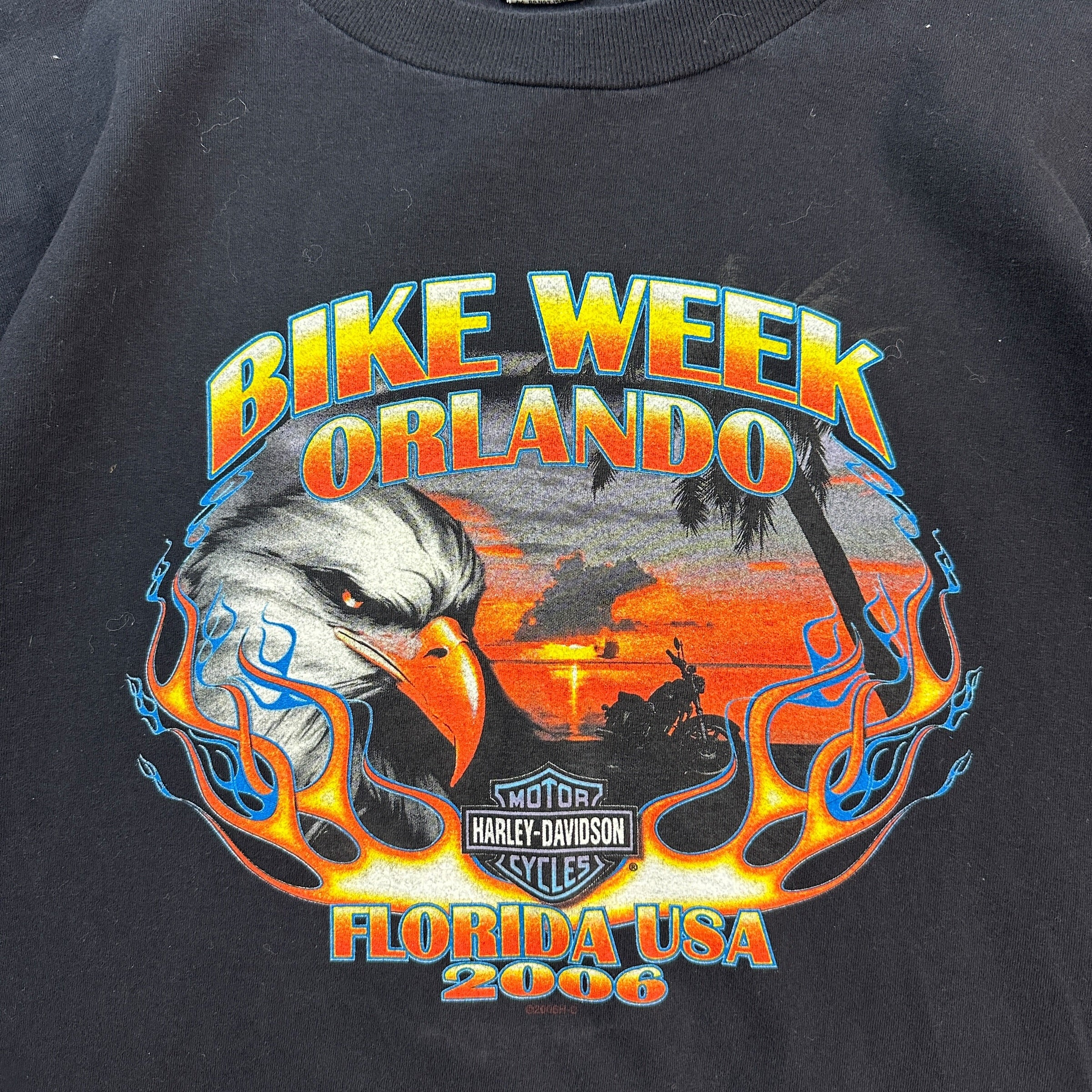 Vintage Harley Davidson Orlando Bike Week Tee Black