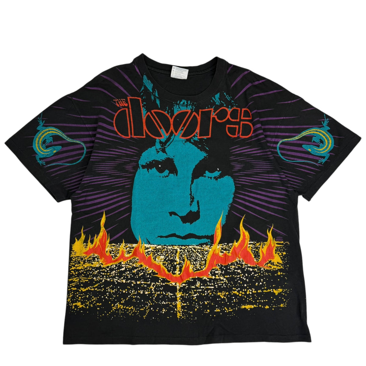 Vintage 90s The Doors Jim Morrison All Over Print Tee Black