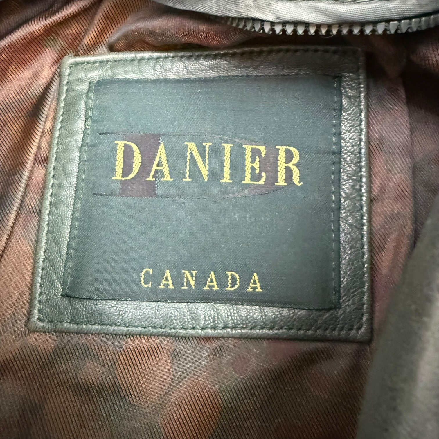 Vintage Danier Leather Jacket Faded Black
