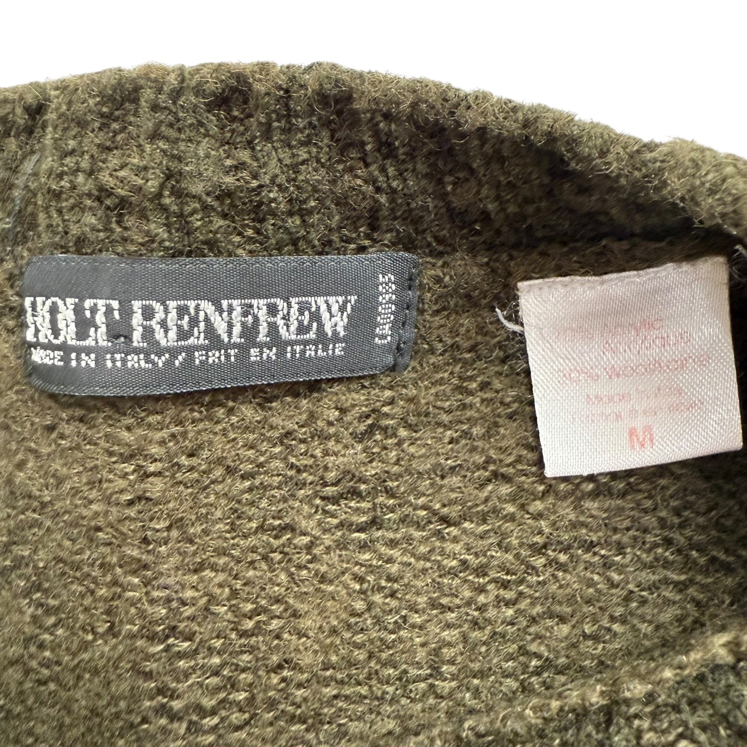 Vintage Holt Renfrew Knit Sweater Dark Green