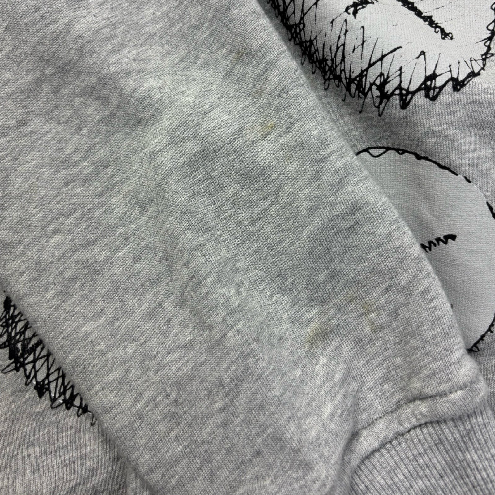 Comme des Garçons SHIRT X Kaws Print Popover Hoodie Grey