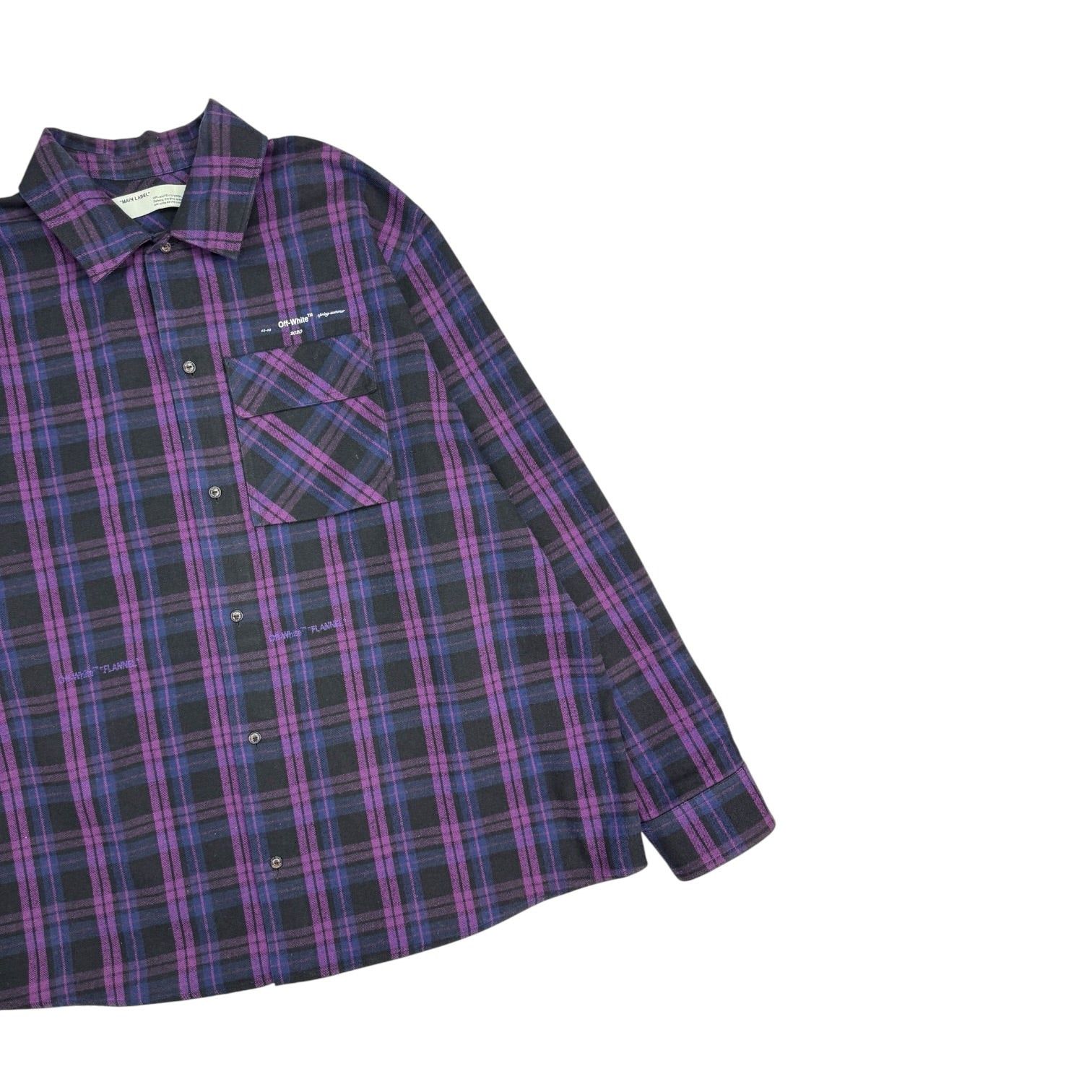 Off-White Flannel Check Shirt Purple