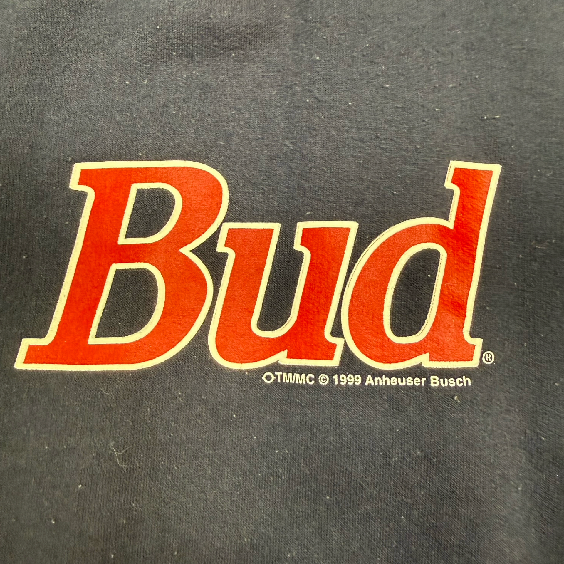 Vintage Budweiser ‘Bud’ Quarter Zip Sweater Navy Blue