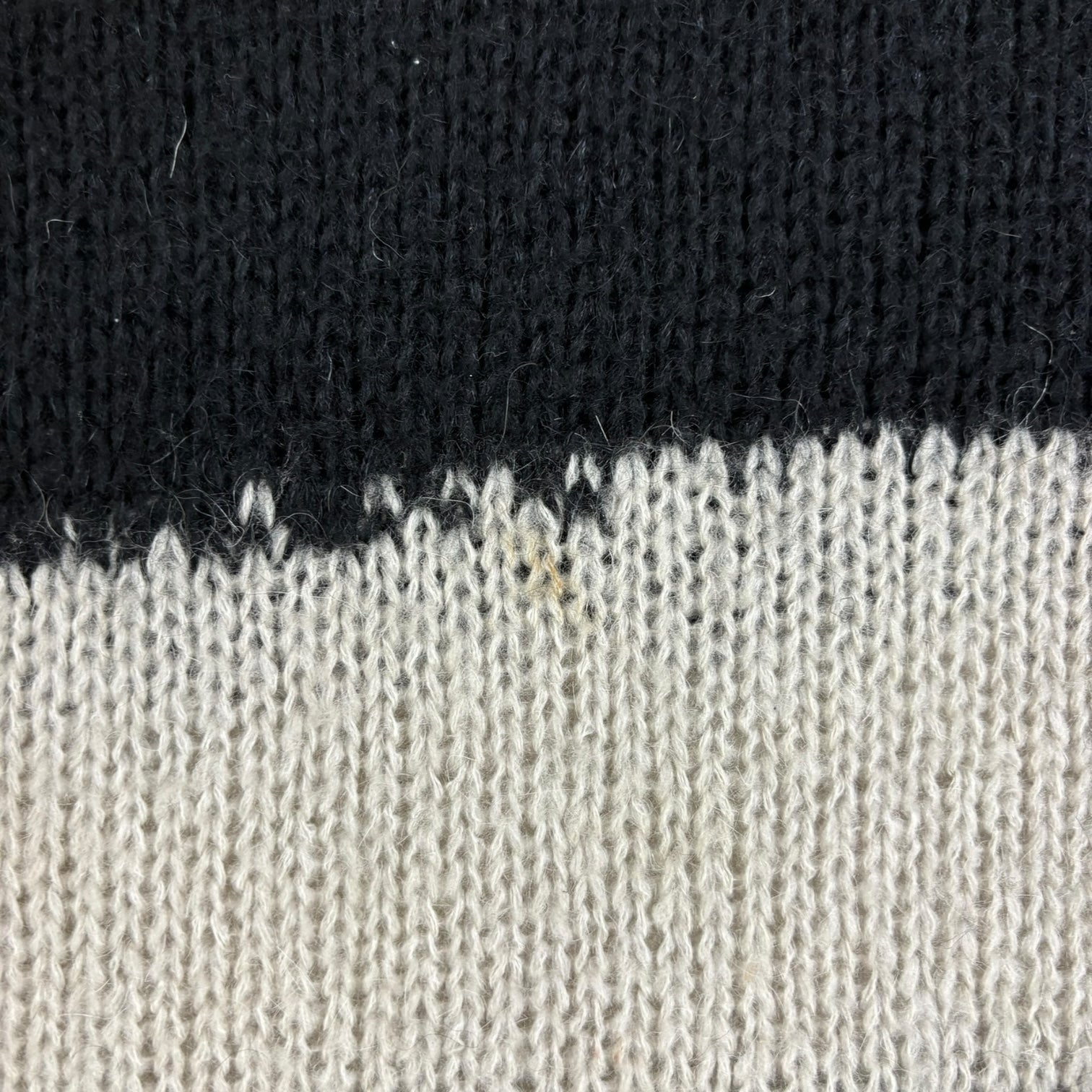 Acne Studios Distressed Mohair Knit Sweater Black/White