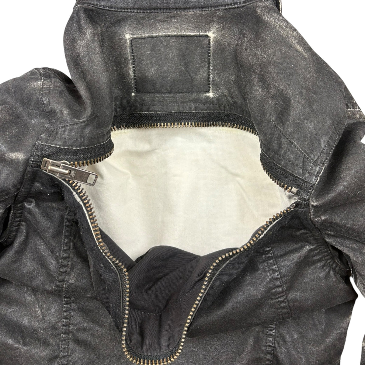 (W) L.G.B. Le Grand Bleu Waxed Denim Jacket Black