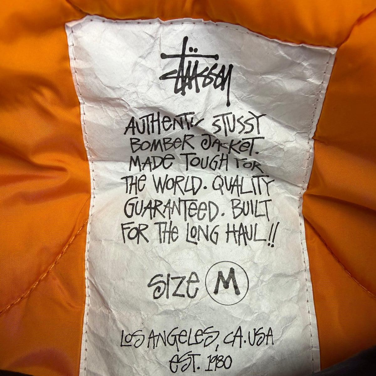 Stussy Flight Bomber Jacket Black