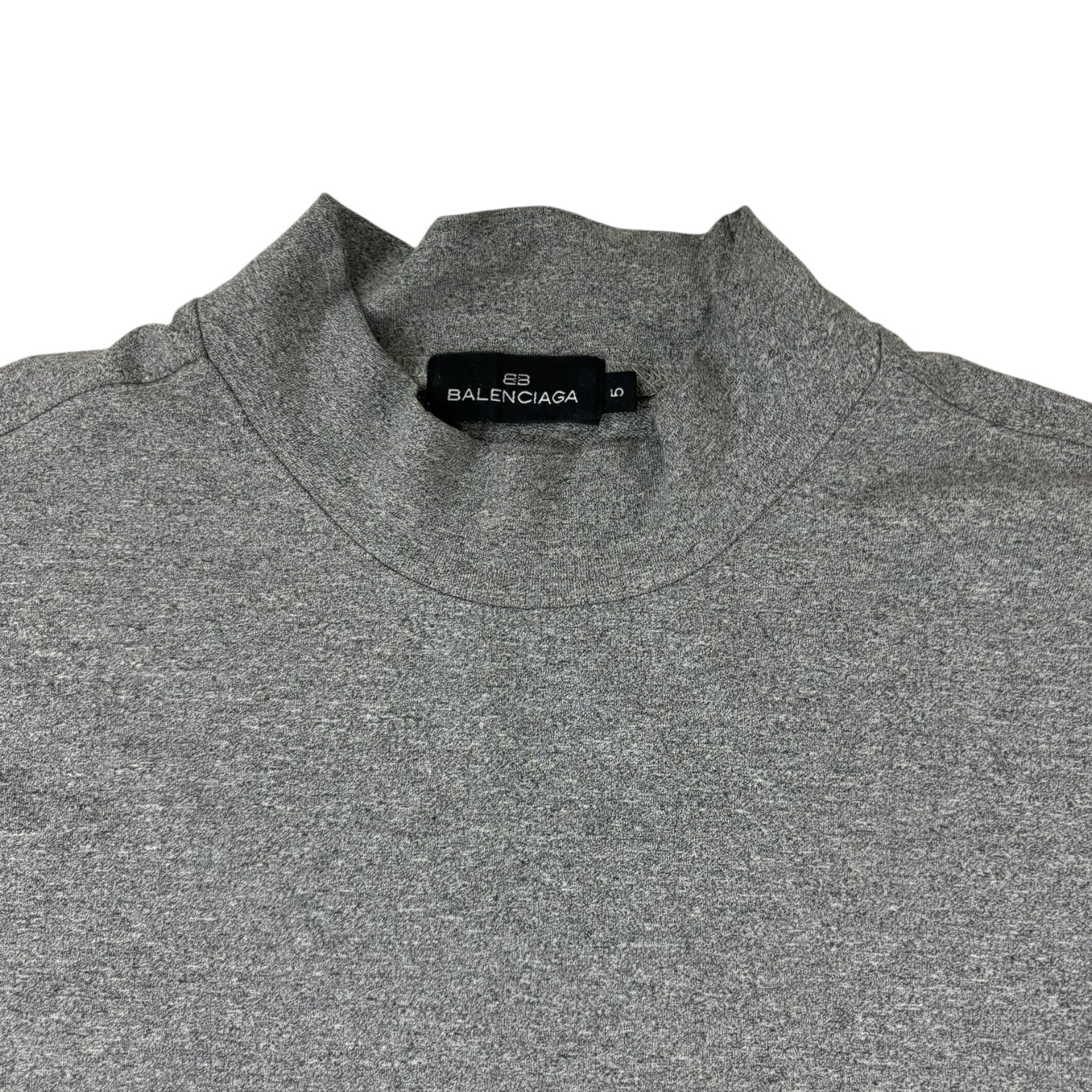 Vintage Balenciaga Mockneck Active Long Sleeve T-Shirt Grey