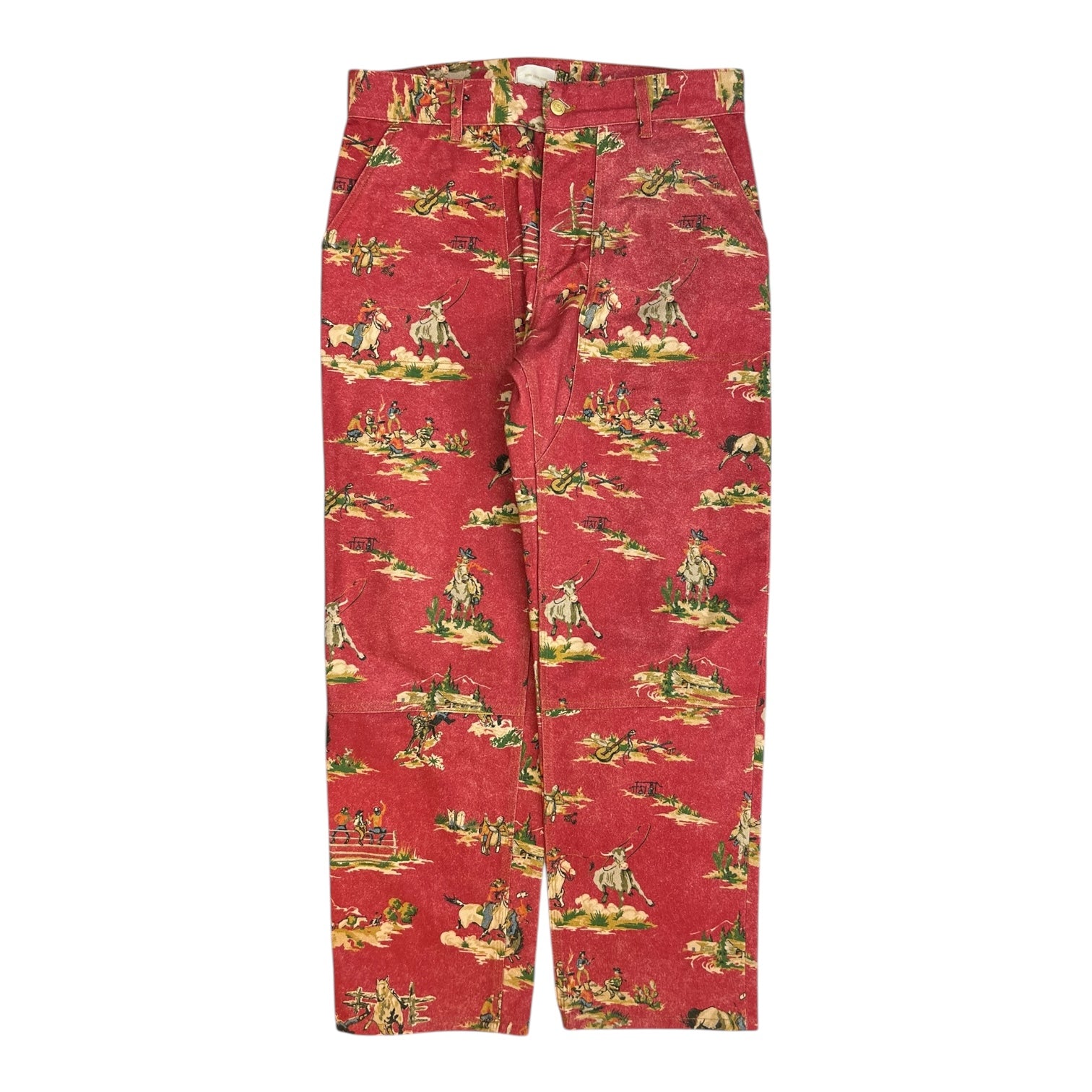 Aime Leon Dore Western Print Pants Red