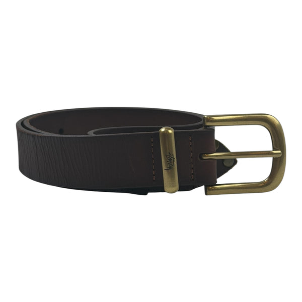 Stussy Metal S-Tip Belt Desert Brown