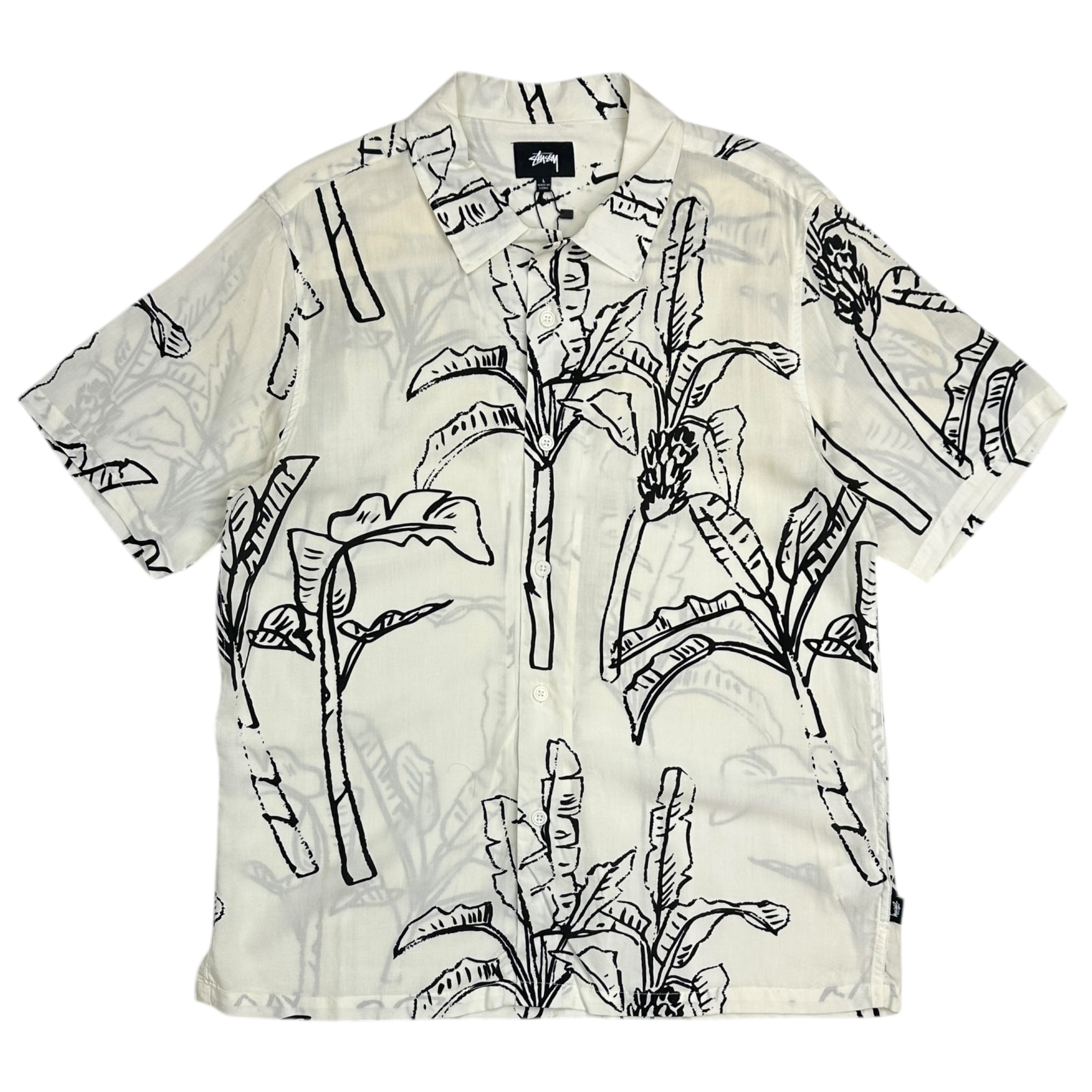 Stussy Banana Tree Button Up Shirt Off-White