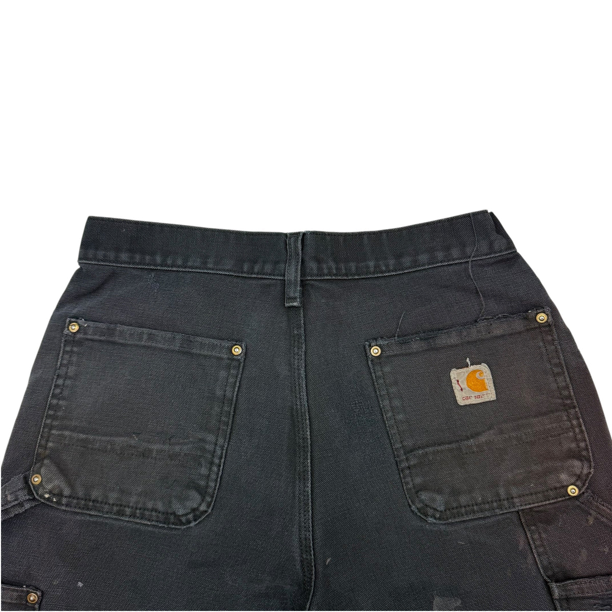 Vintage Carhartt Double Knee Distressed Pants Black