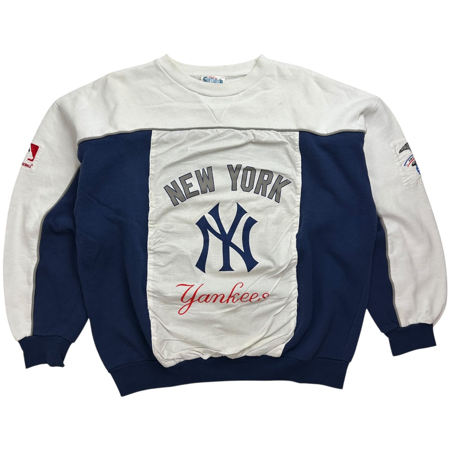 Vintage New York Yankees Crewneck White/Blue