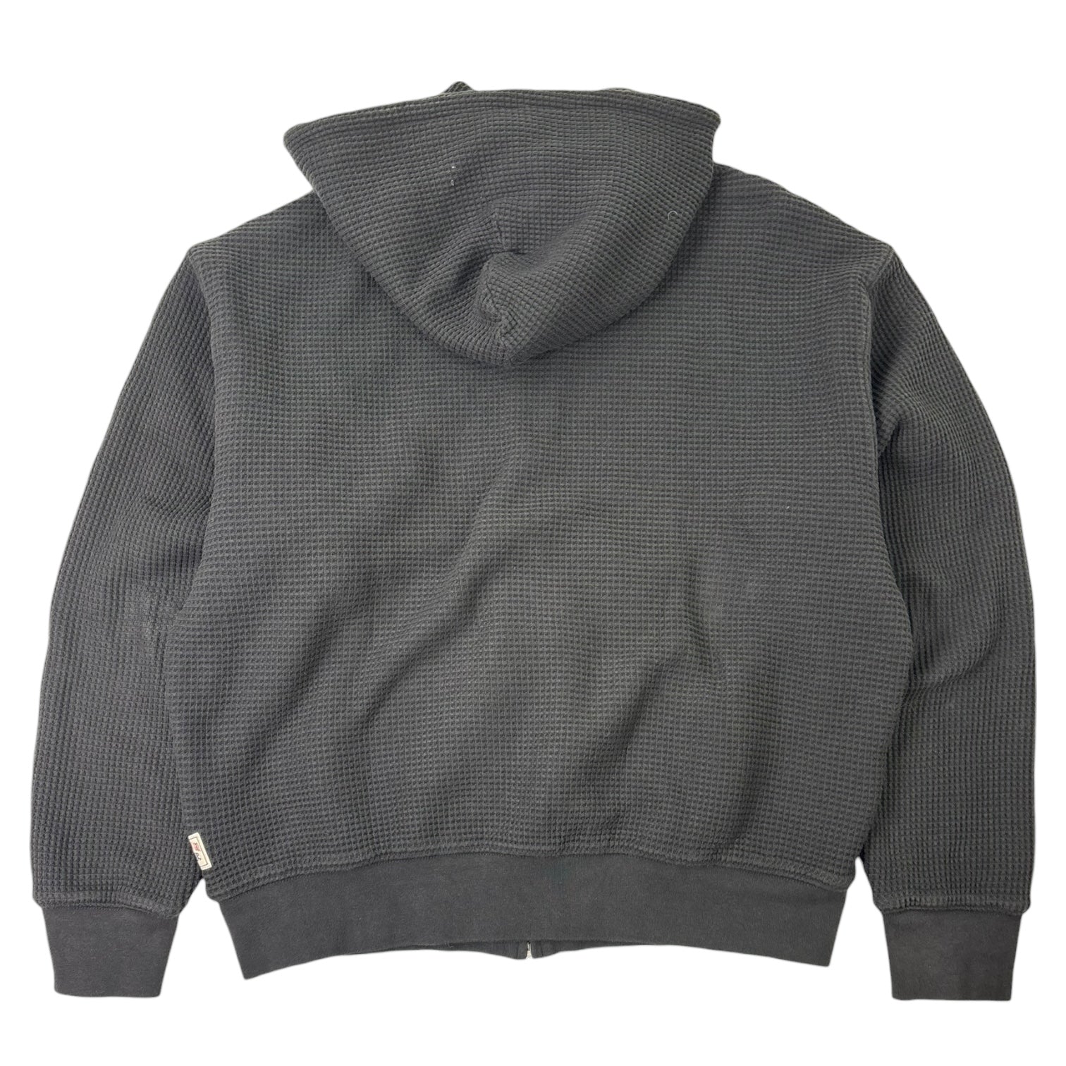 Stussy Double Layer Waffle Zip Hoodie Black