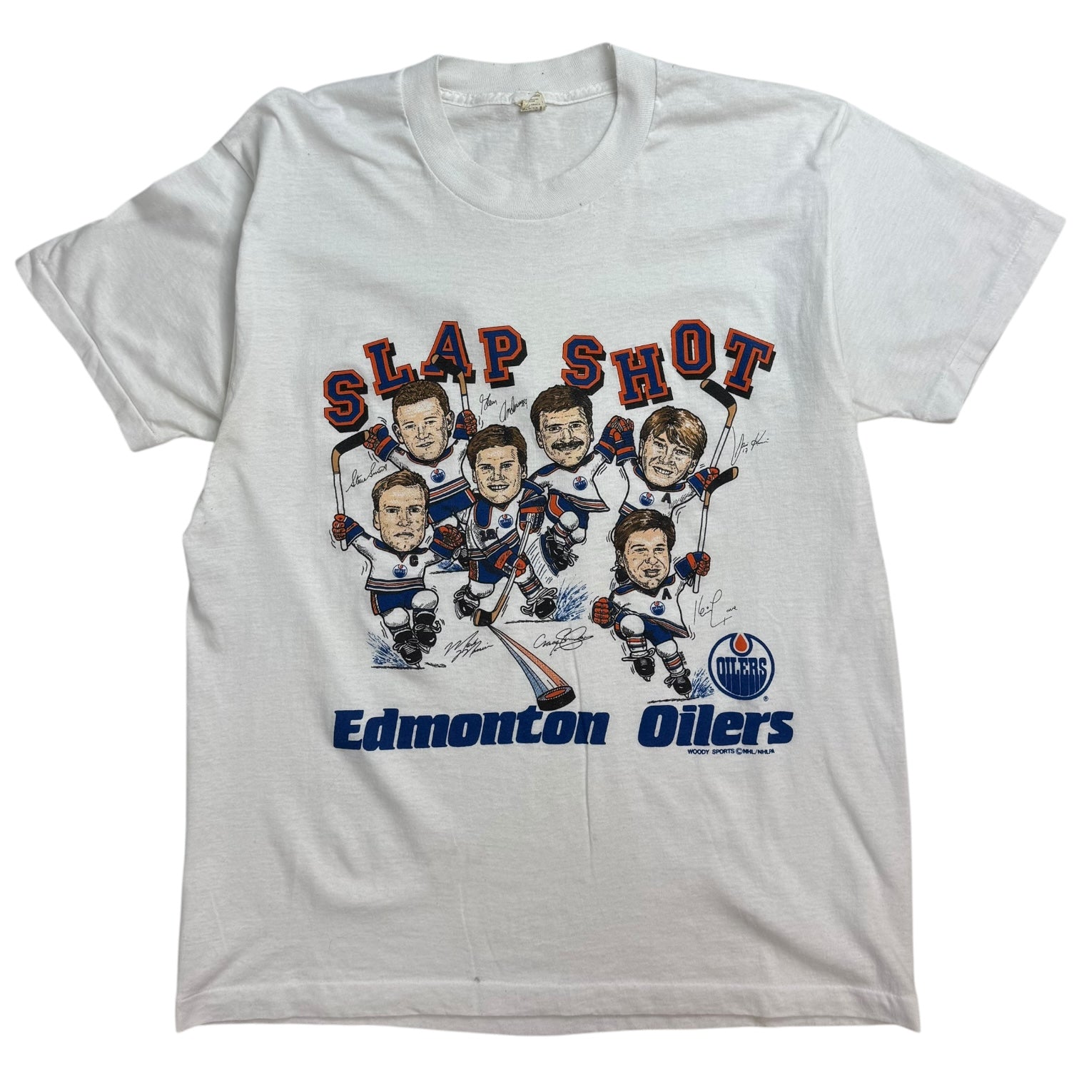 Vintage Edmonton Oilers SlapShot Tee White