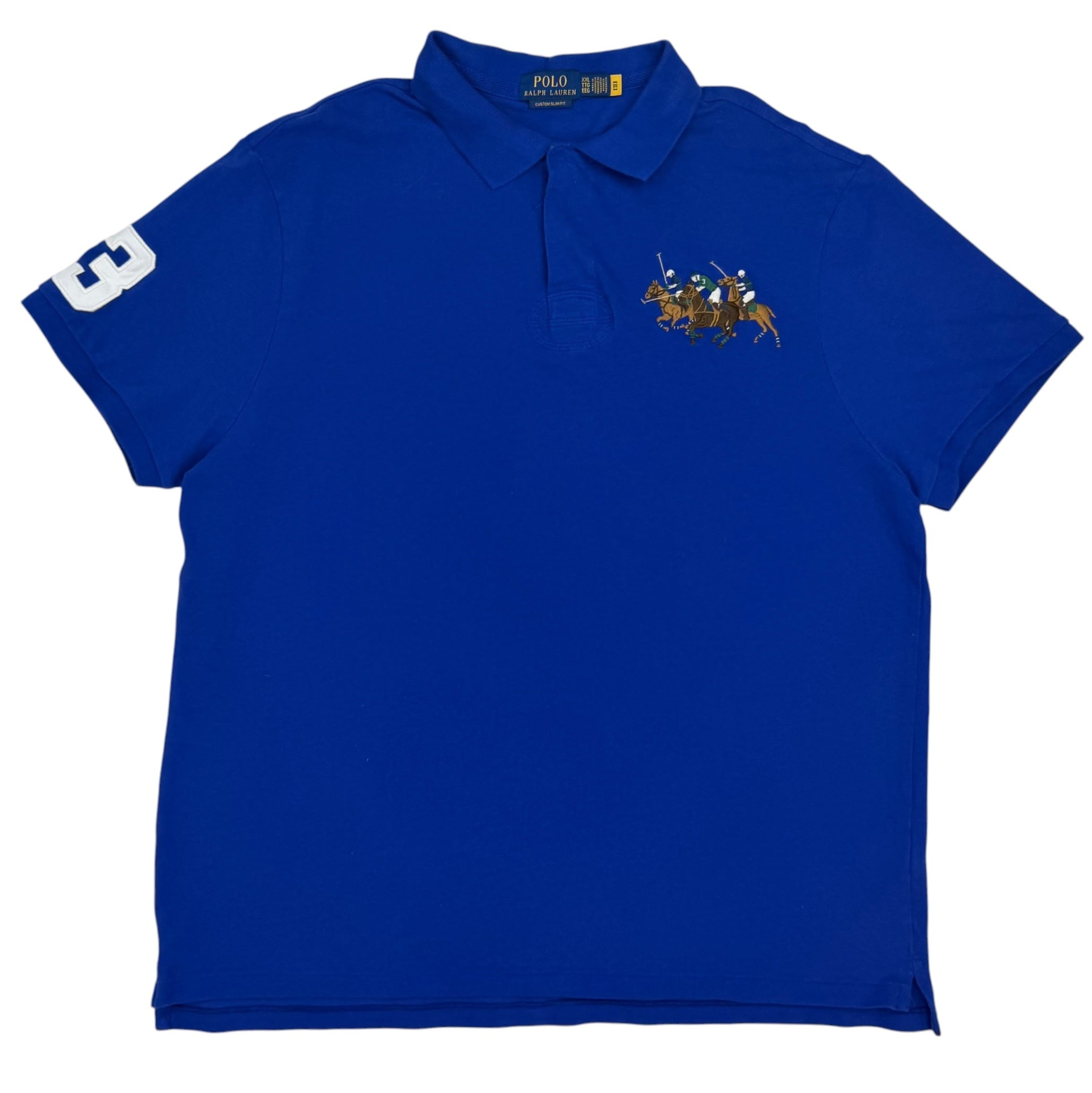 Vintage Polo Ralph Lauren Triple Pony Polo Royal Blue