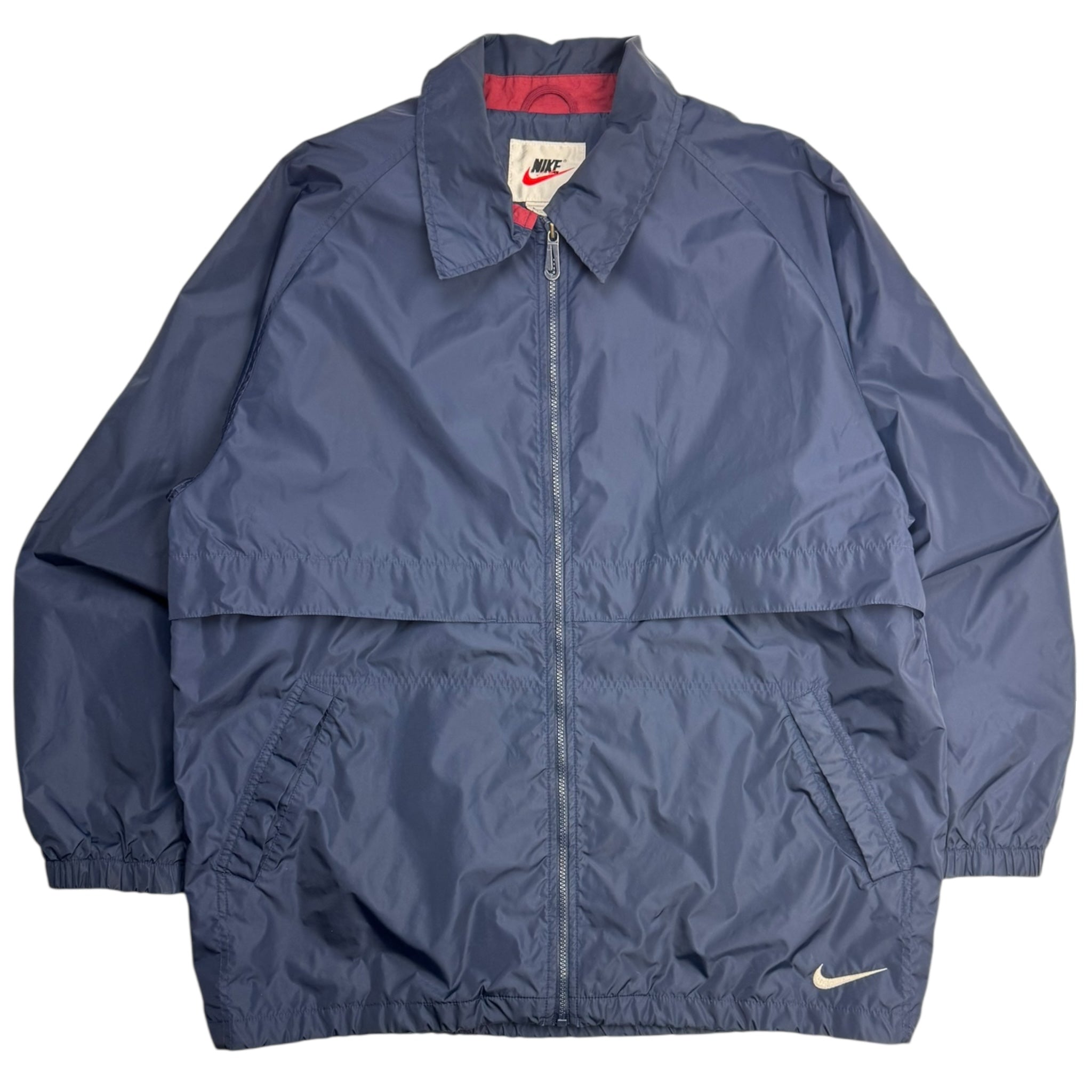 Vintage Nike Vented Long Parka Navy/Red