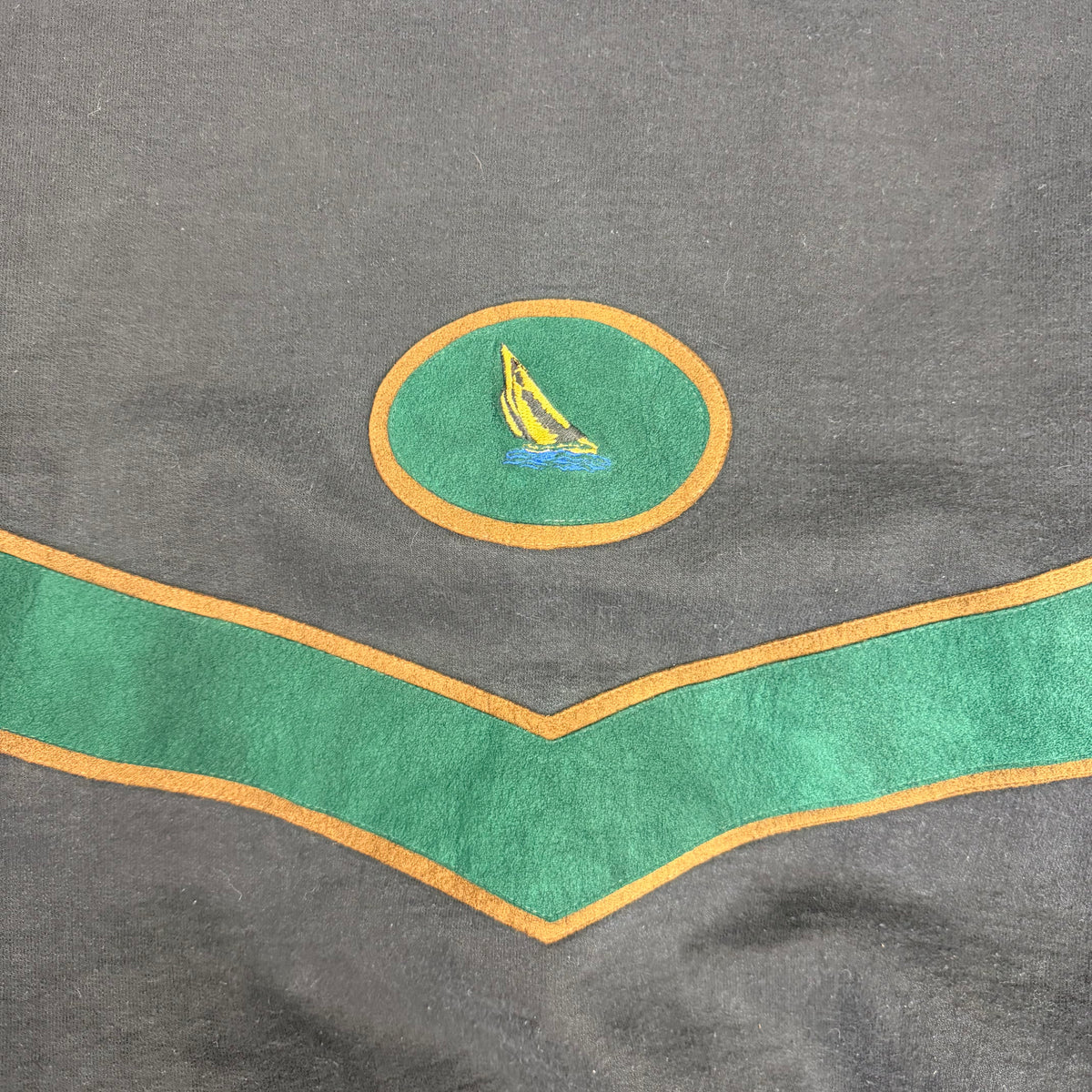 Vintage Sailboat Crewneck Black