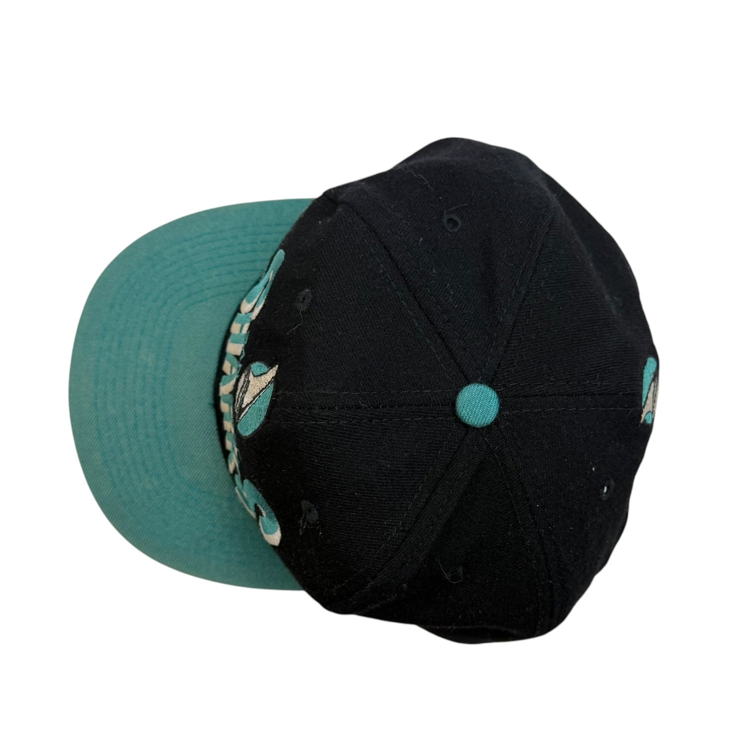 Vintage CCM San Jose Sharks SnapBack Black/Teal