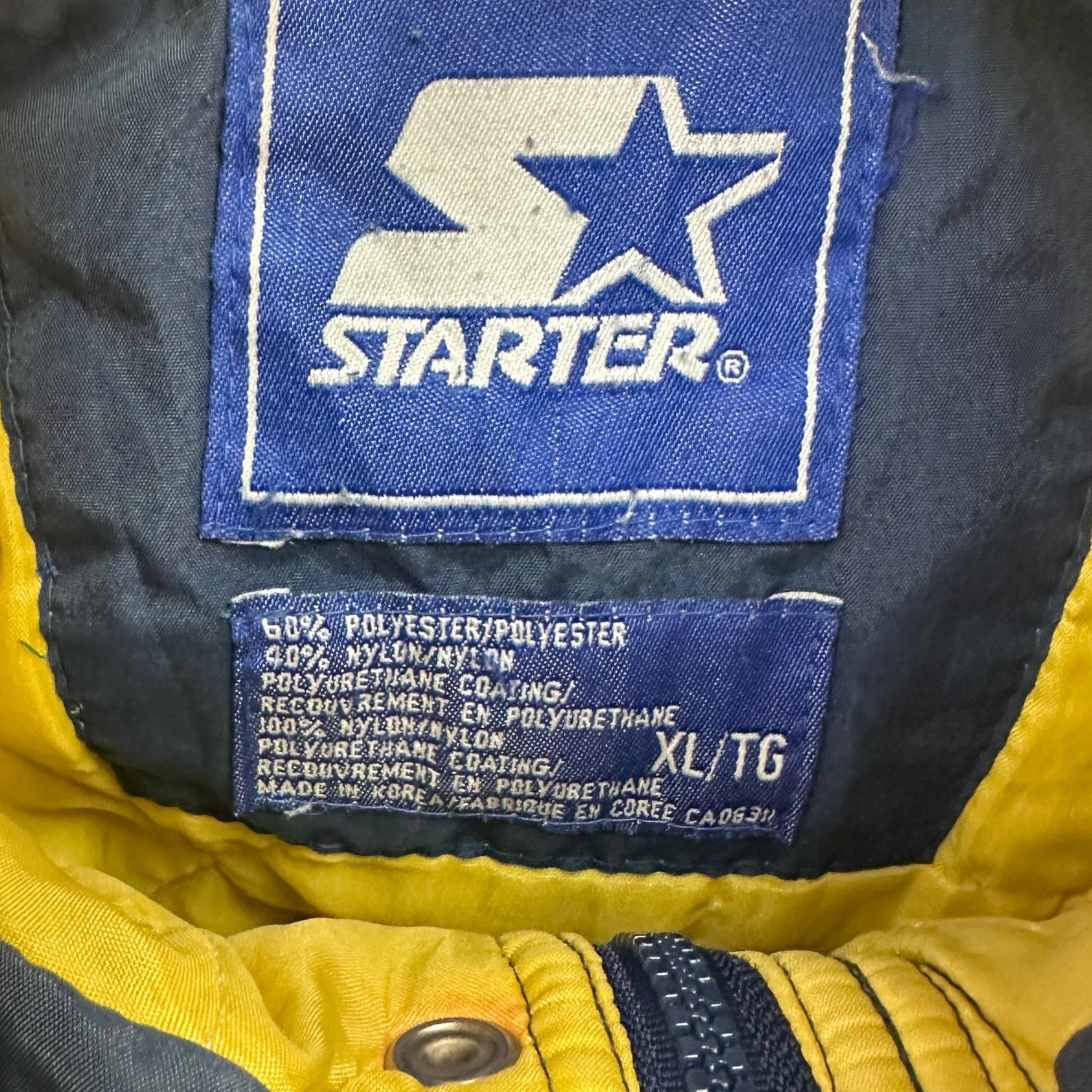 Vintage Starter Notre Dame Insulated Jacket Yellow/Blue