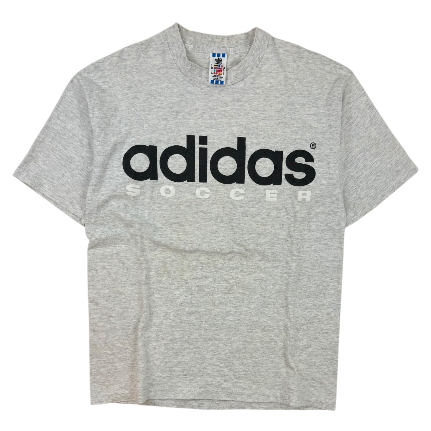 Vintage Adidas Soccer T-Shirt Grey